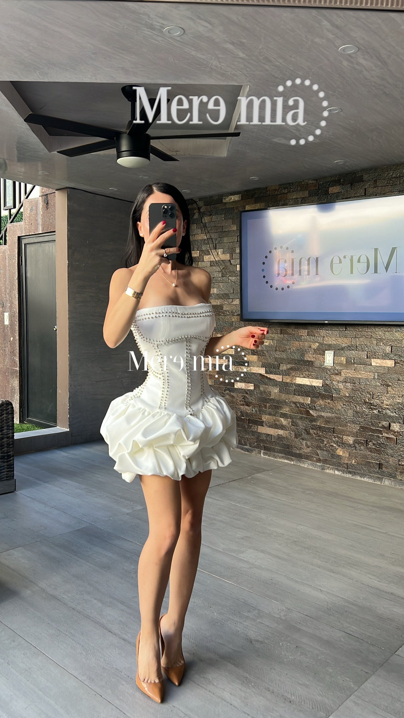 Vestido blanco estoperoles