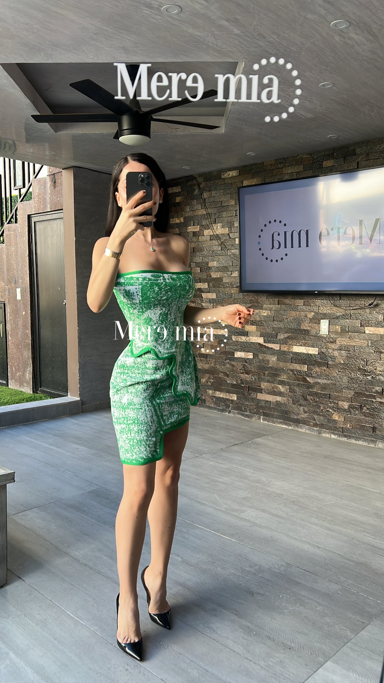 Conjunto verde blanco asim