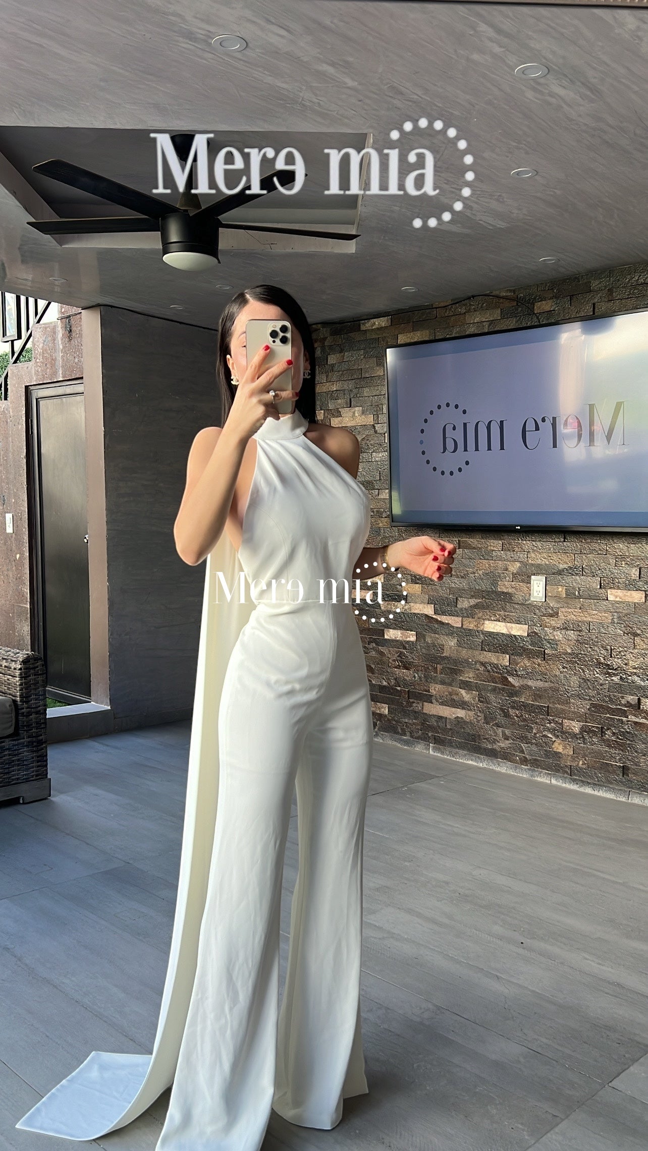 Jumpsuit blanco cinto