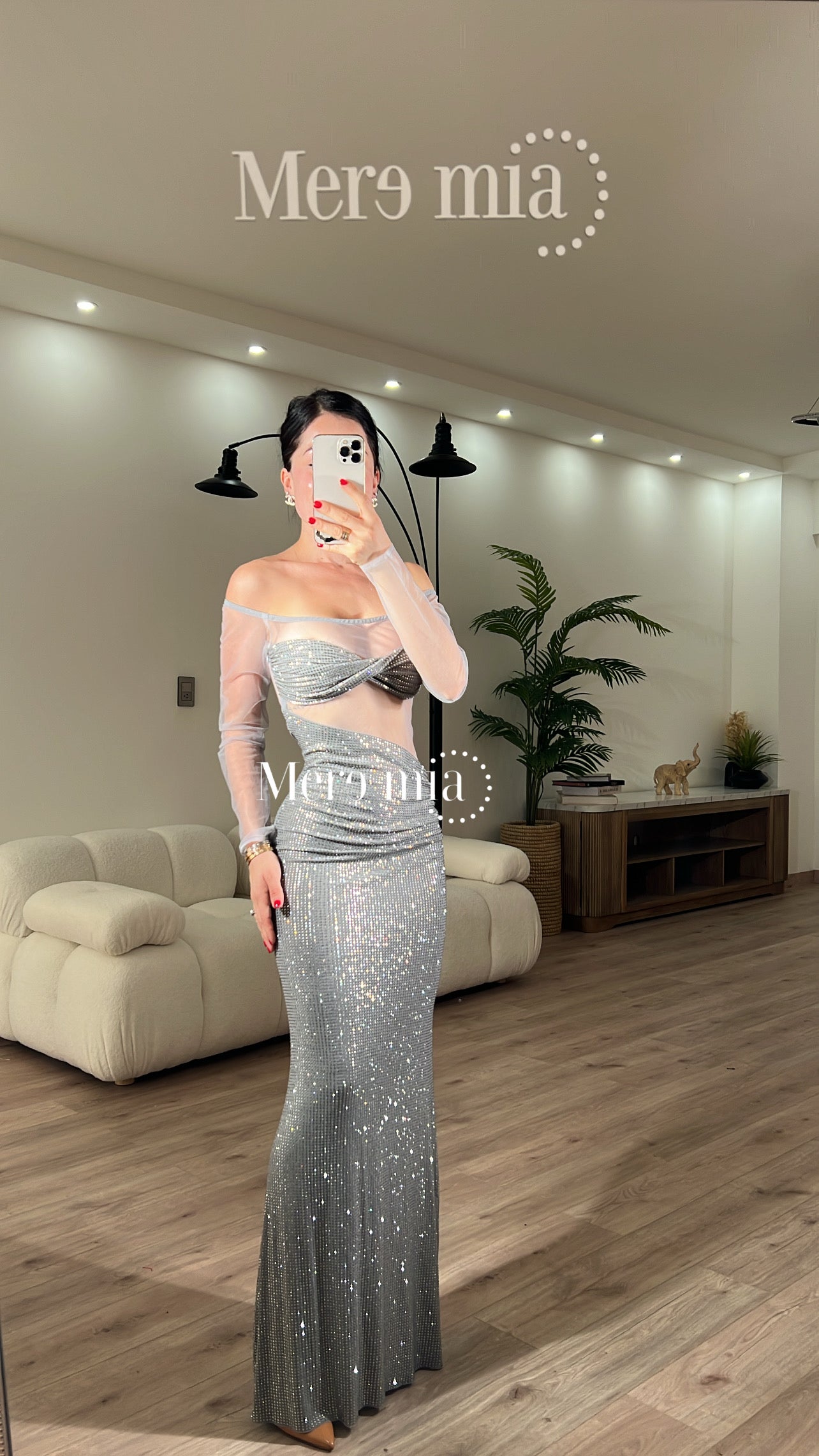 Vestido puntos malla ml