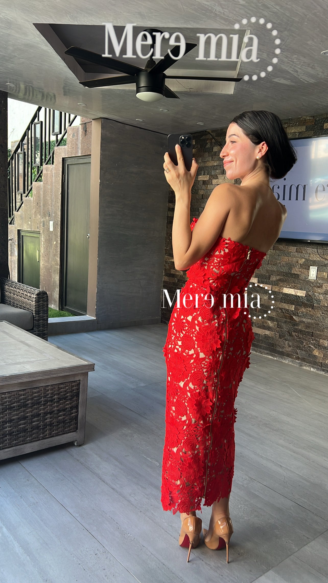 Vestido rojo bord strapp