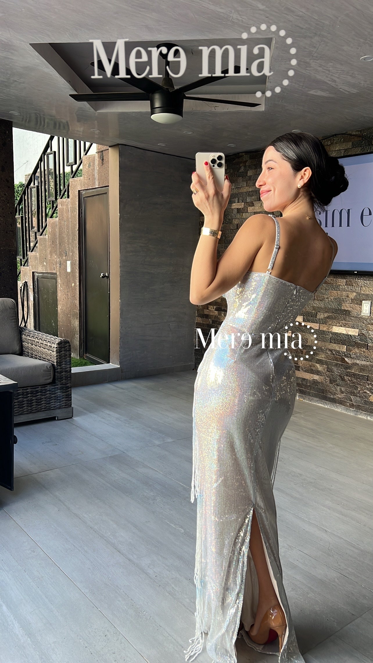 Vestido azul barbas apl