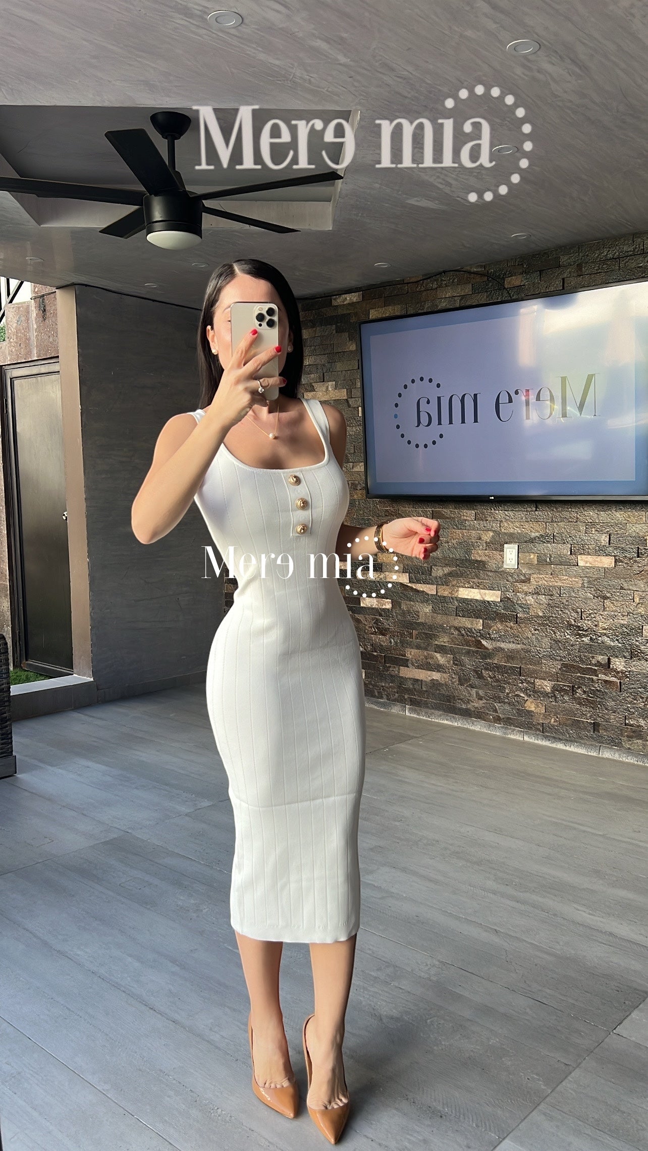 Vestido blanco botones