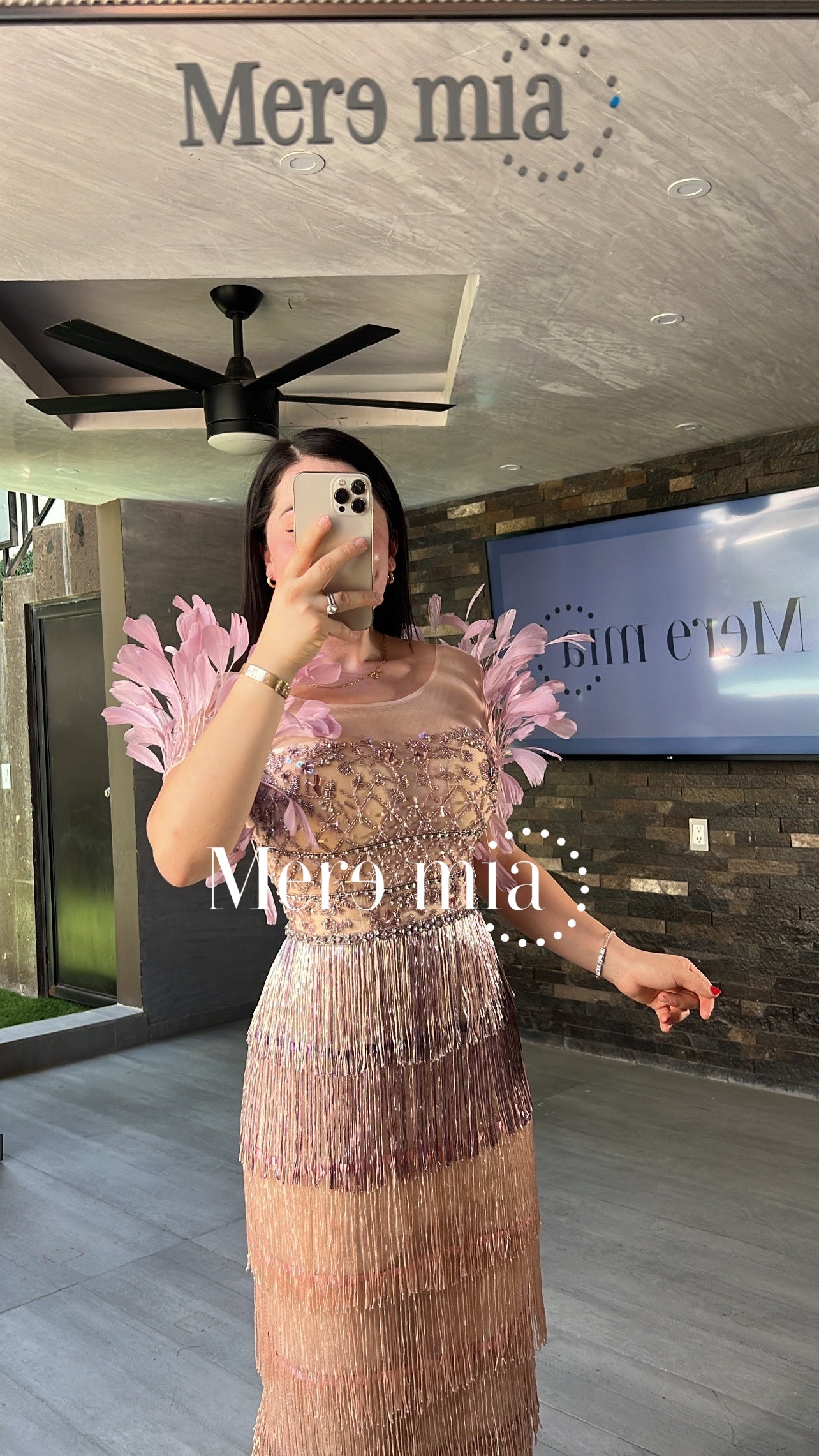 Vestido barbas colores