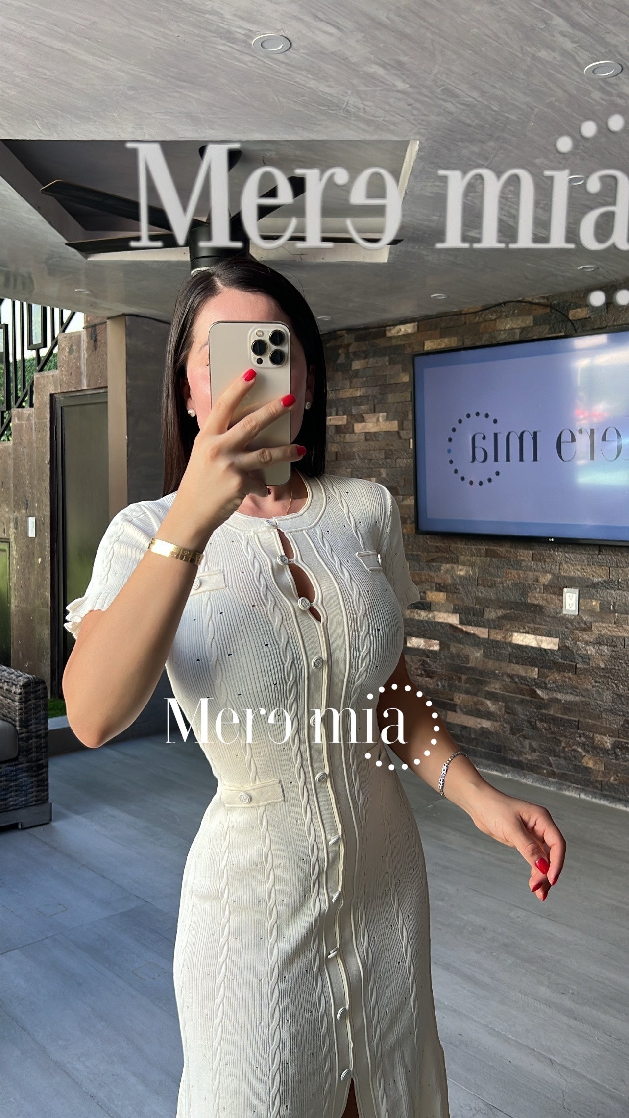 Vestido ivory mc botones