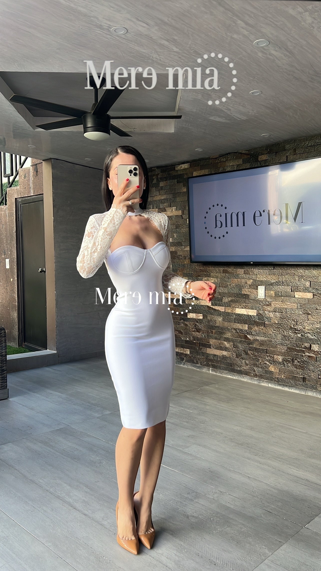 Vestido blanco copas