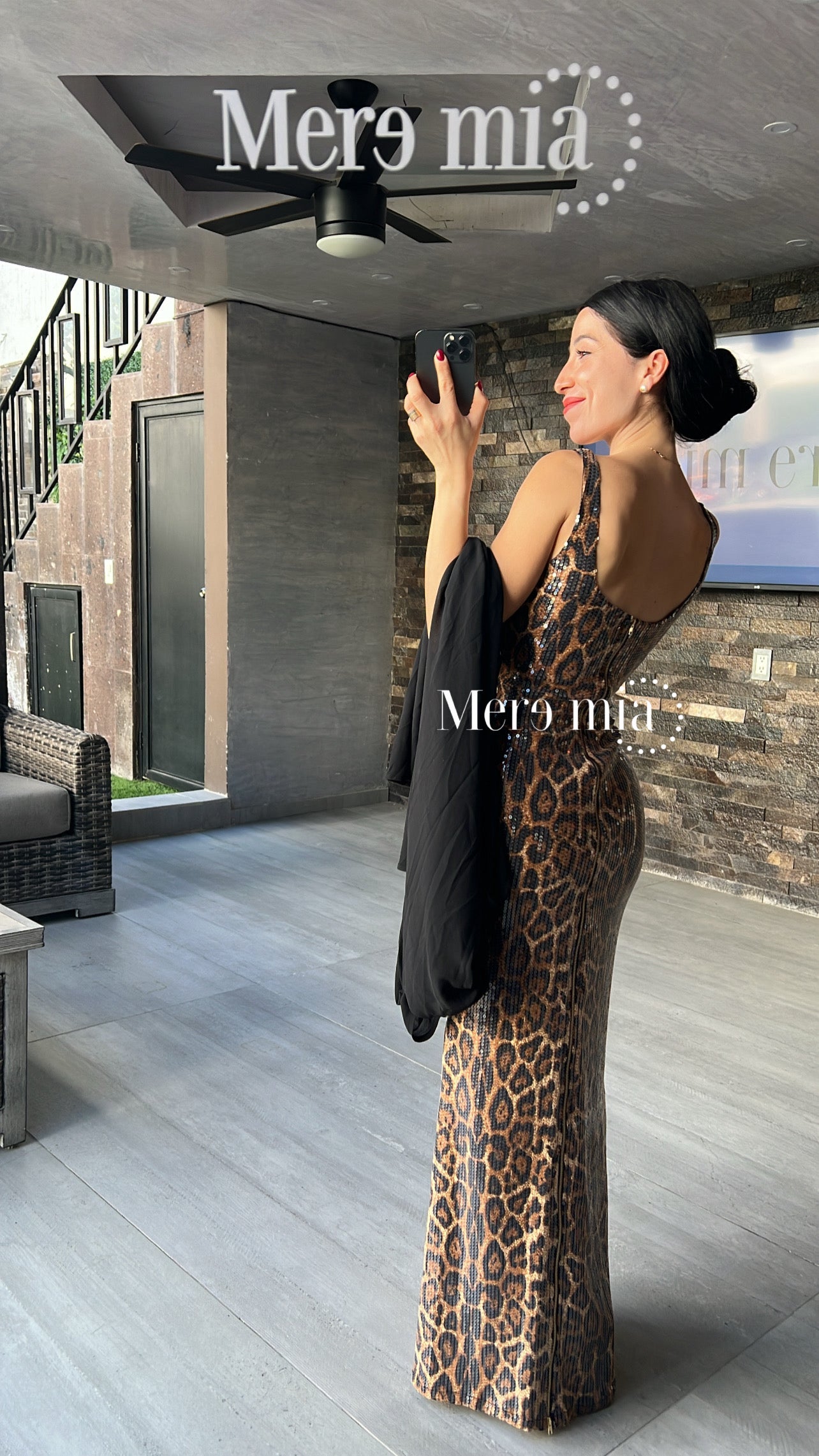 Vestido animal print malla