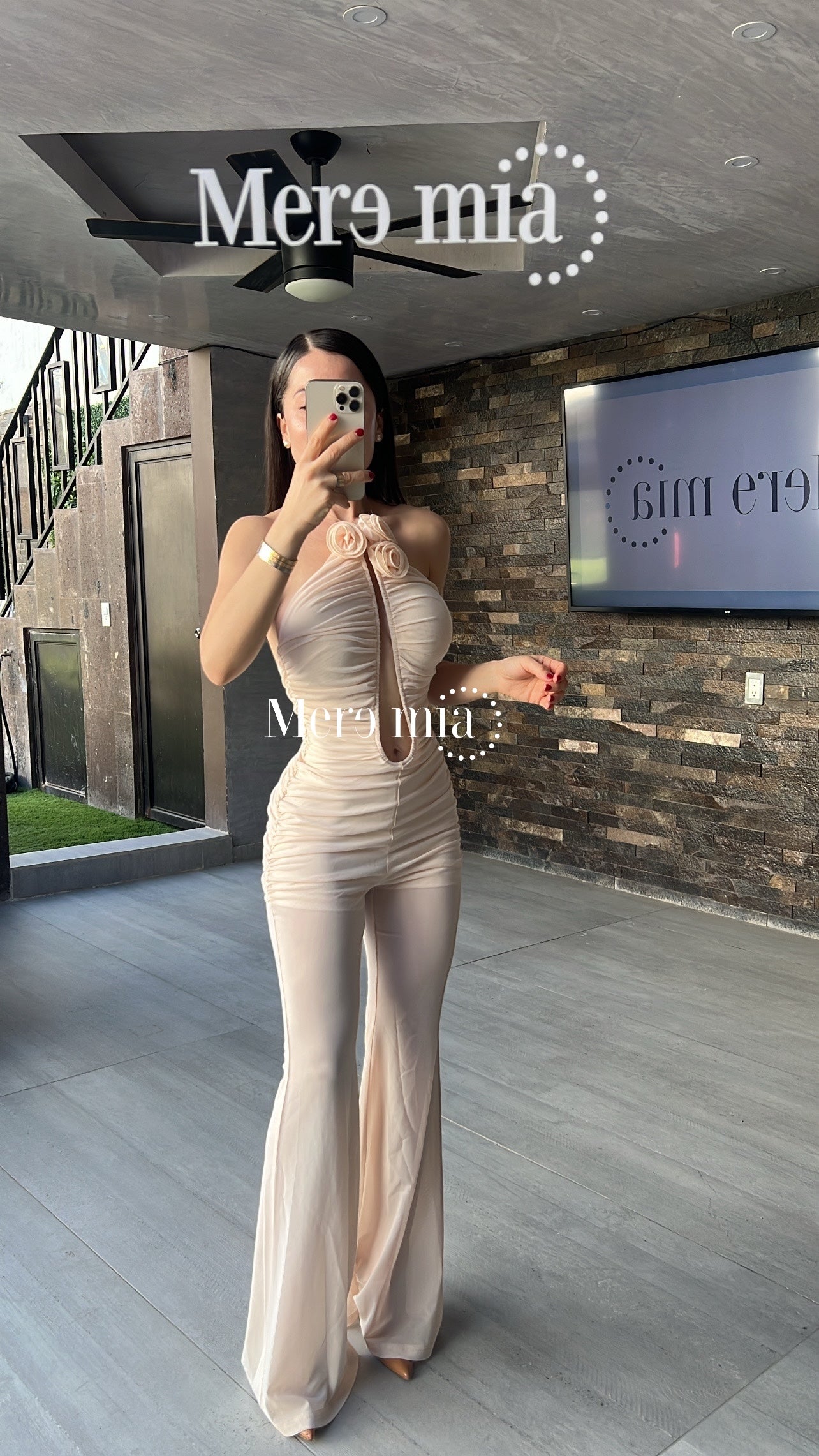 Jumpsuit nude flores