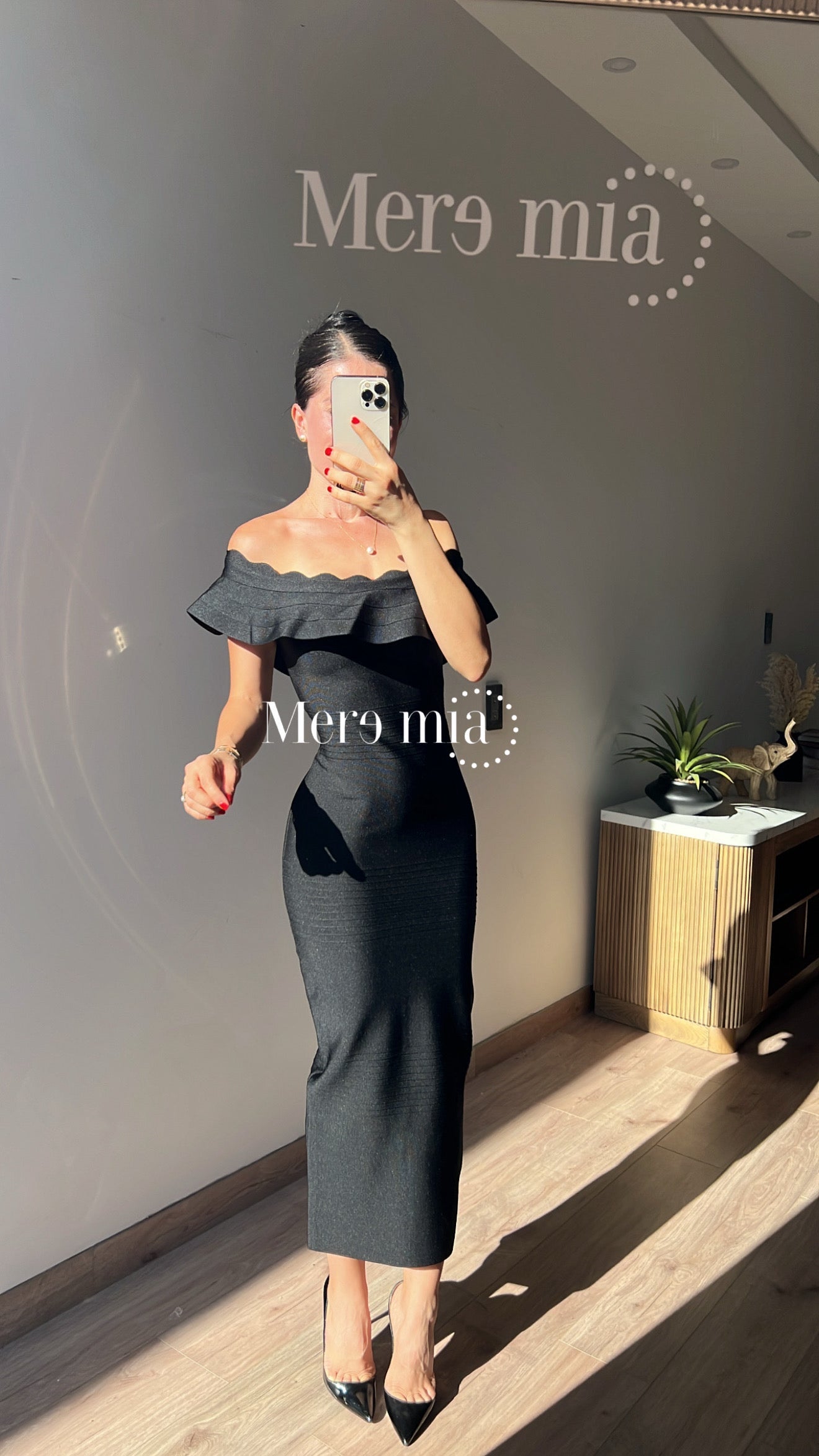 Vestido olan Ruff hombros