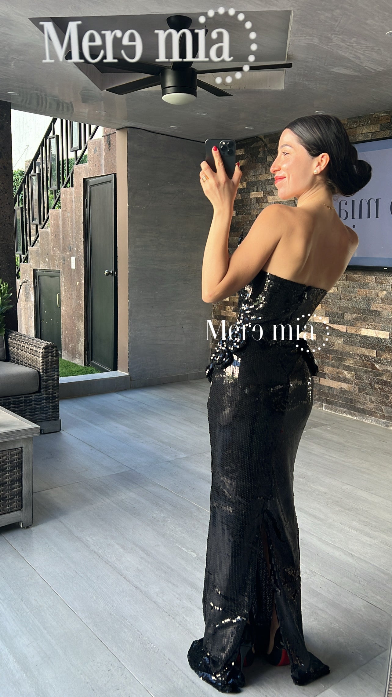 Vestido negro lent strap