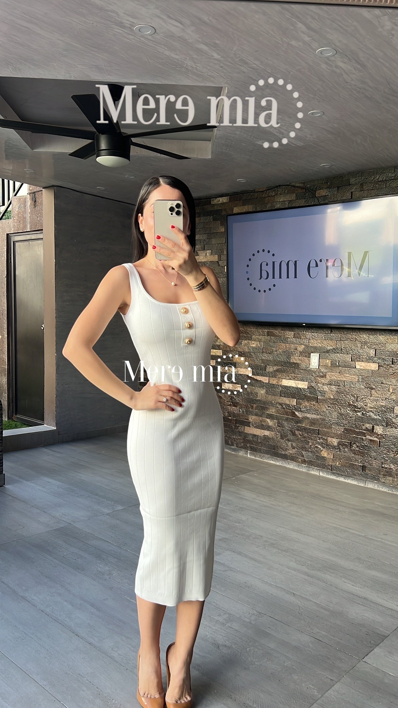 Vestido blanco botones