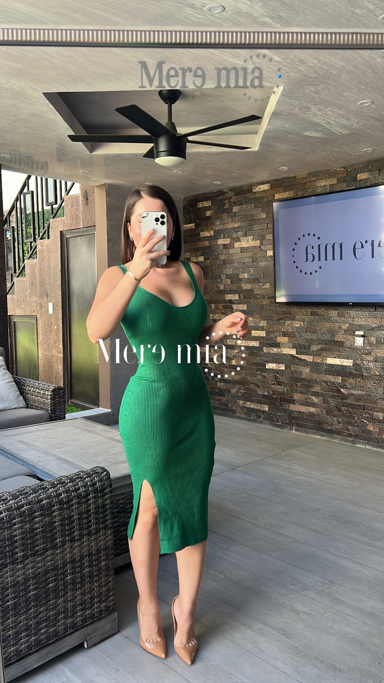 Vestido verde tirantes