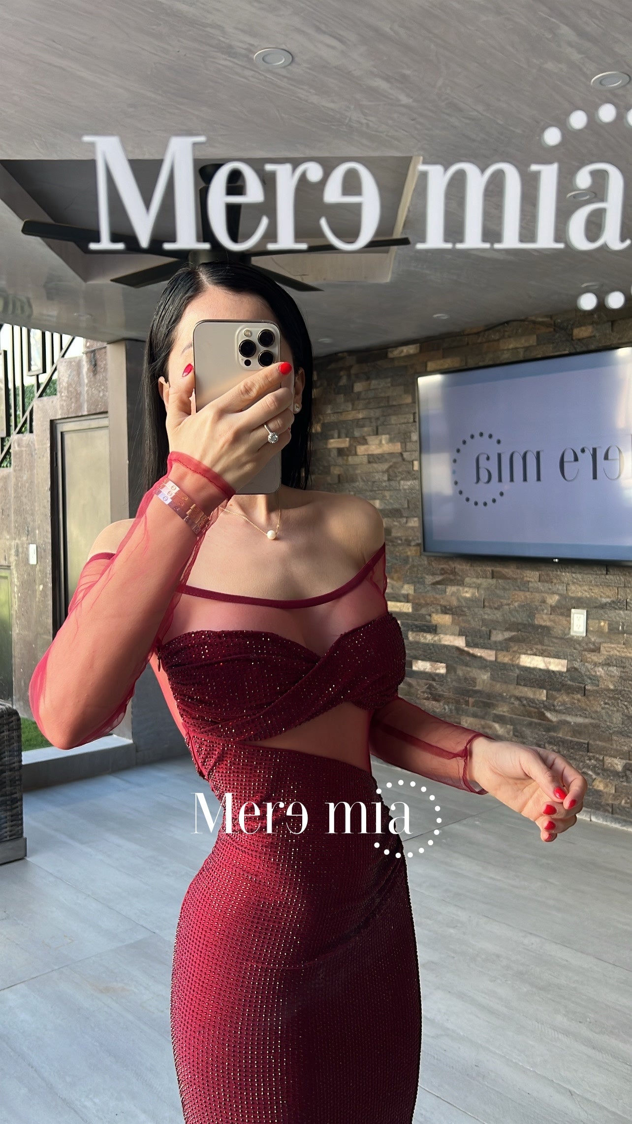 Vestido rojo puntos ml