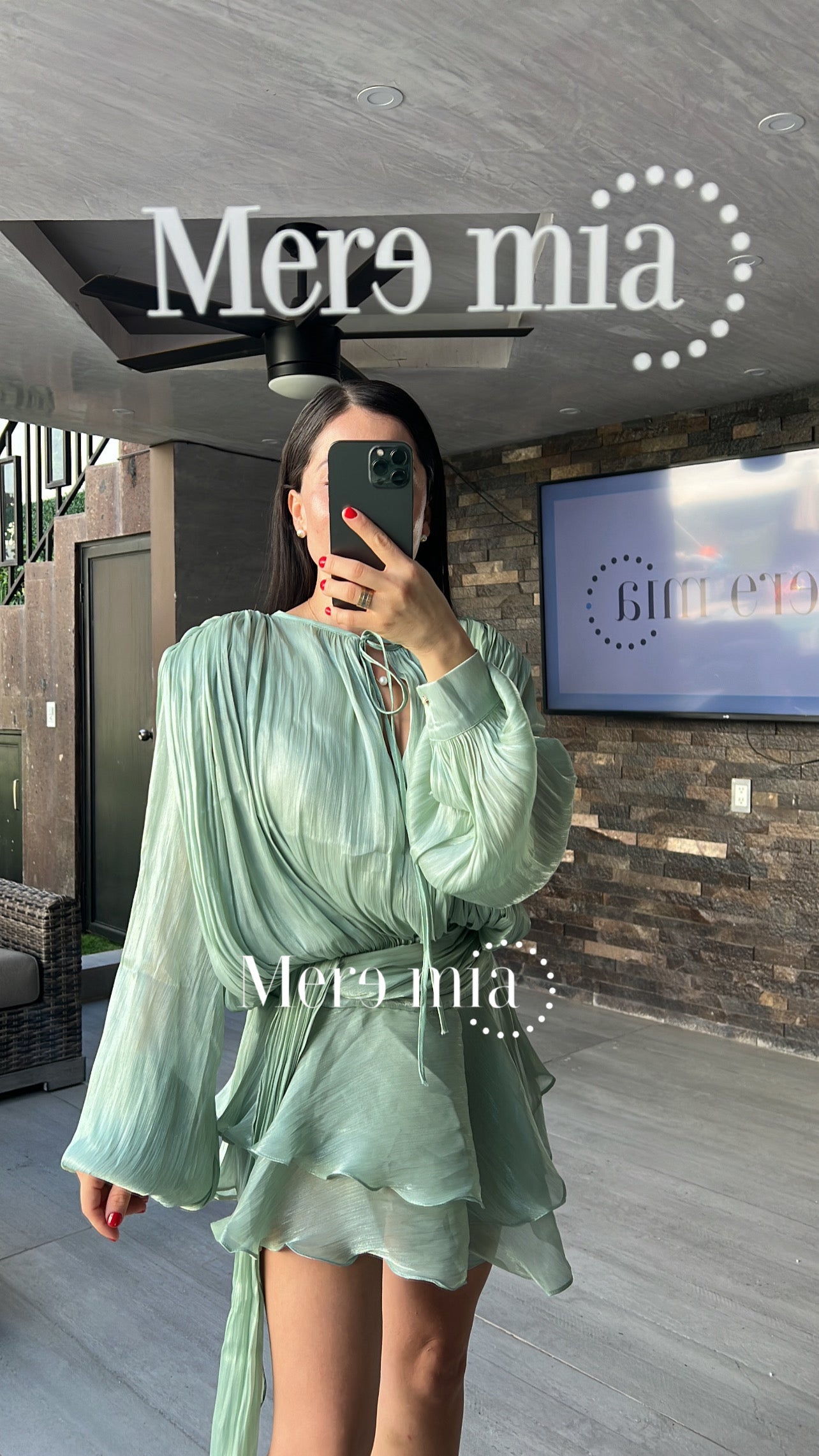 Vestido menta olanes