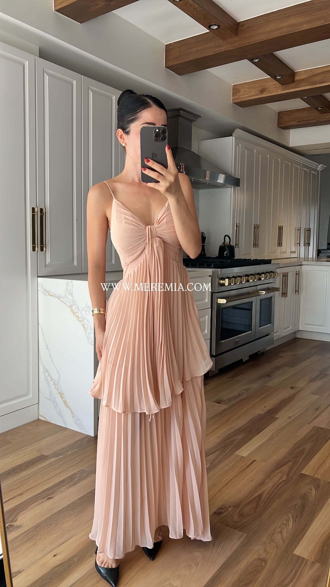 Vestido mariposa plisado