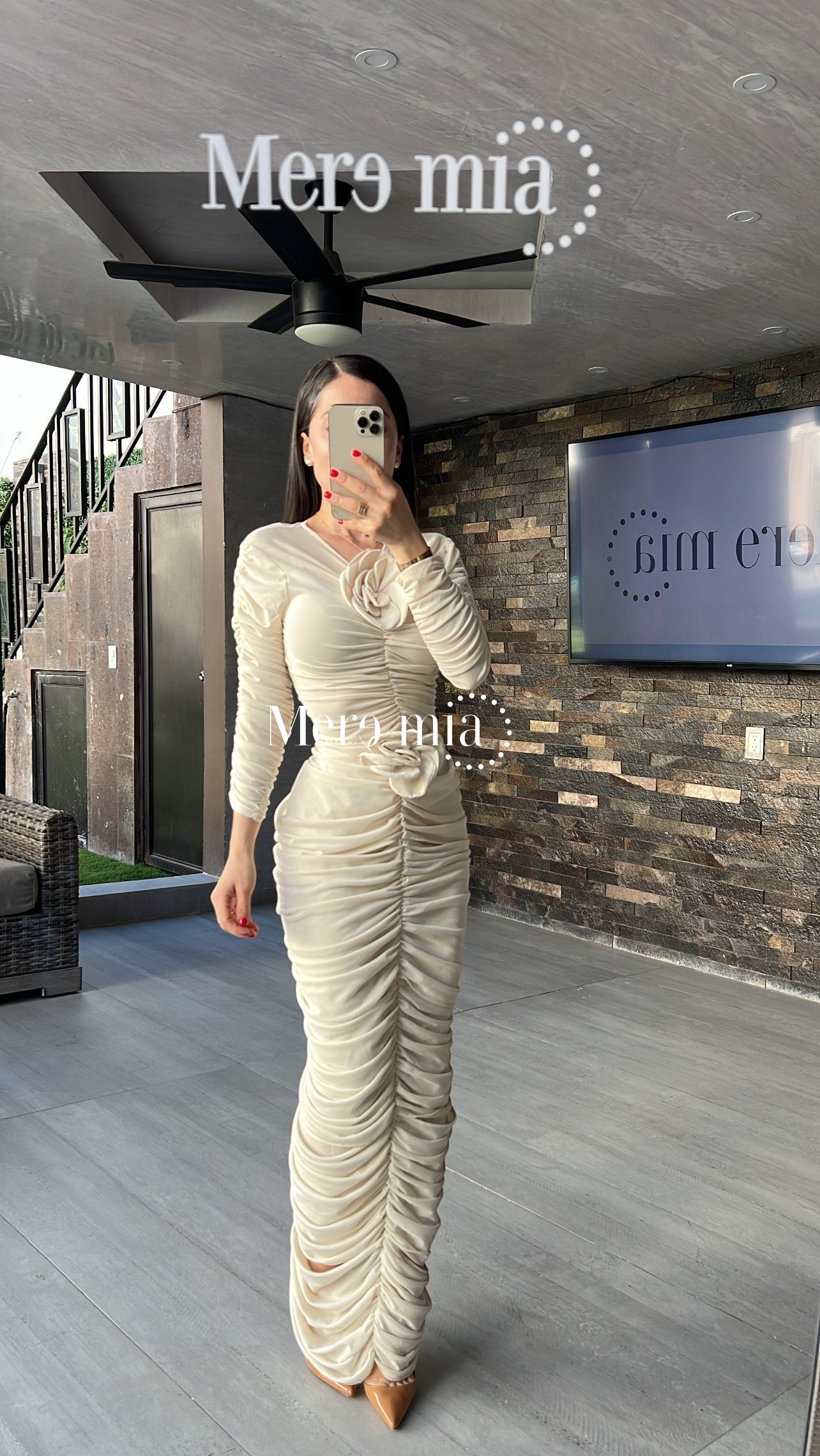 Vestido plisado flores ml