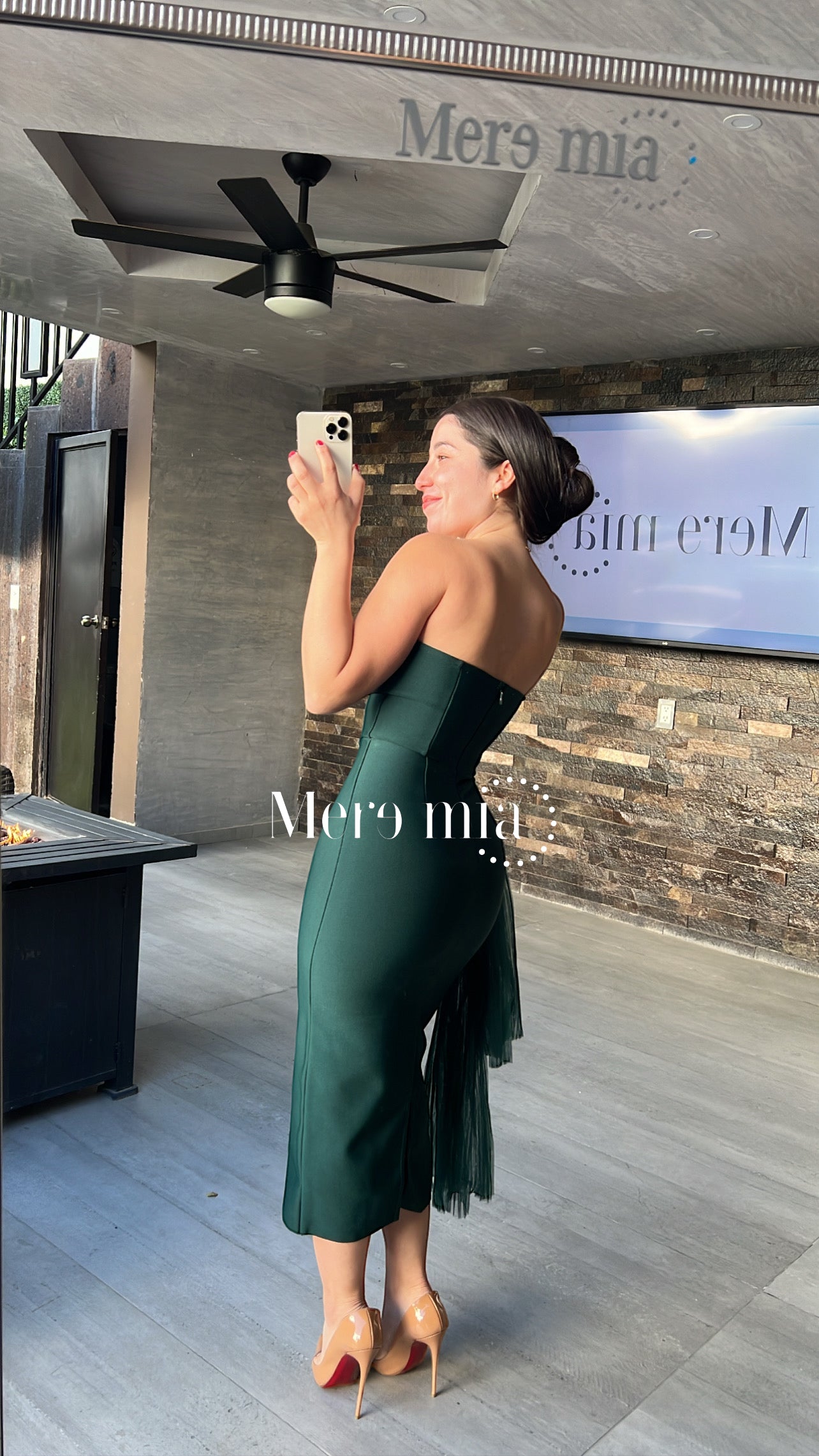 Vestido verde tul