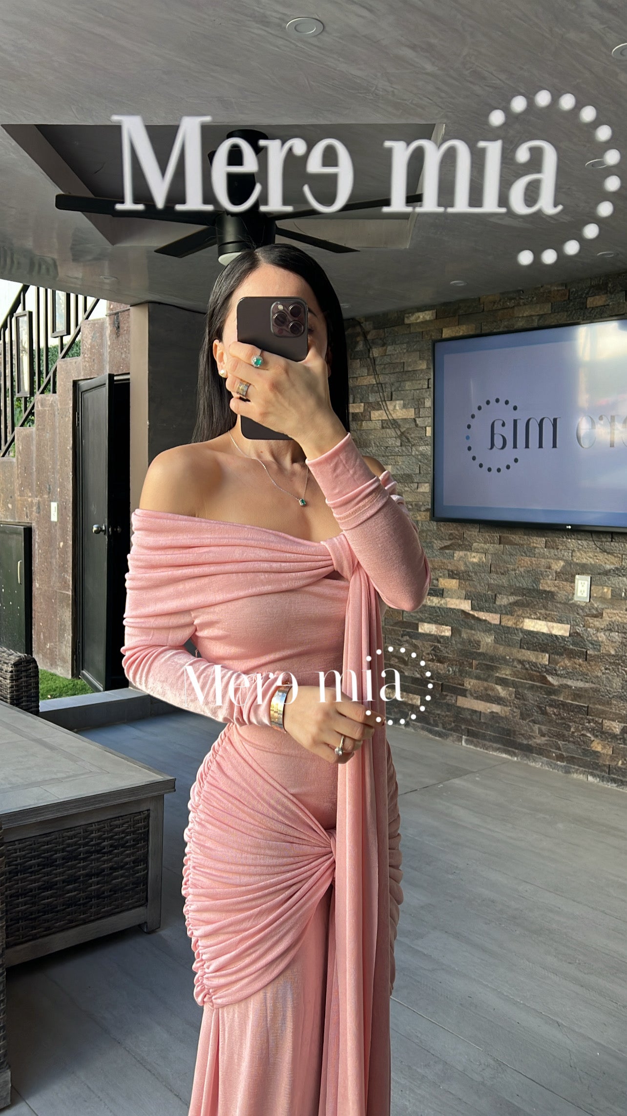 Vestido ml lado nudo