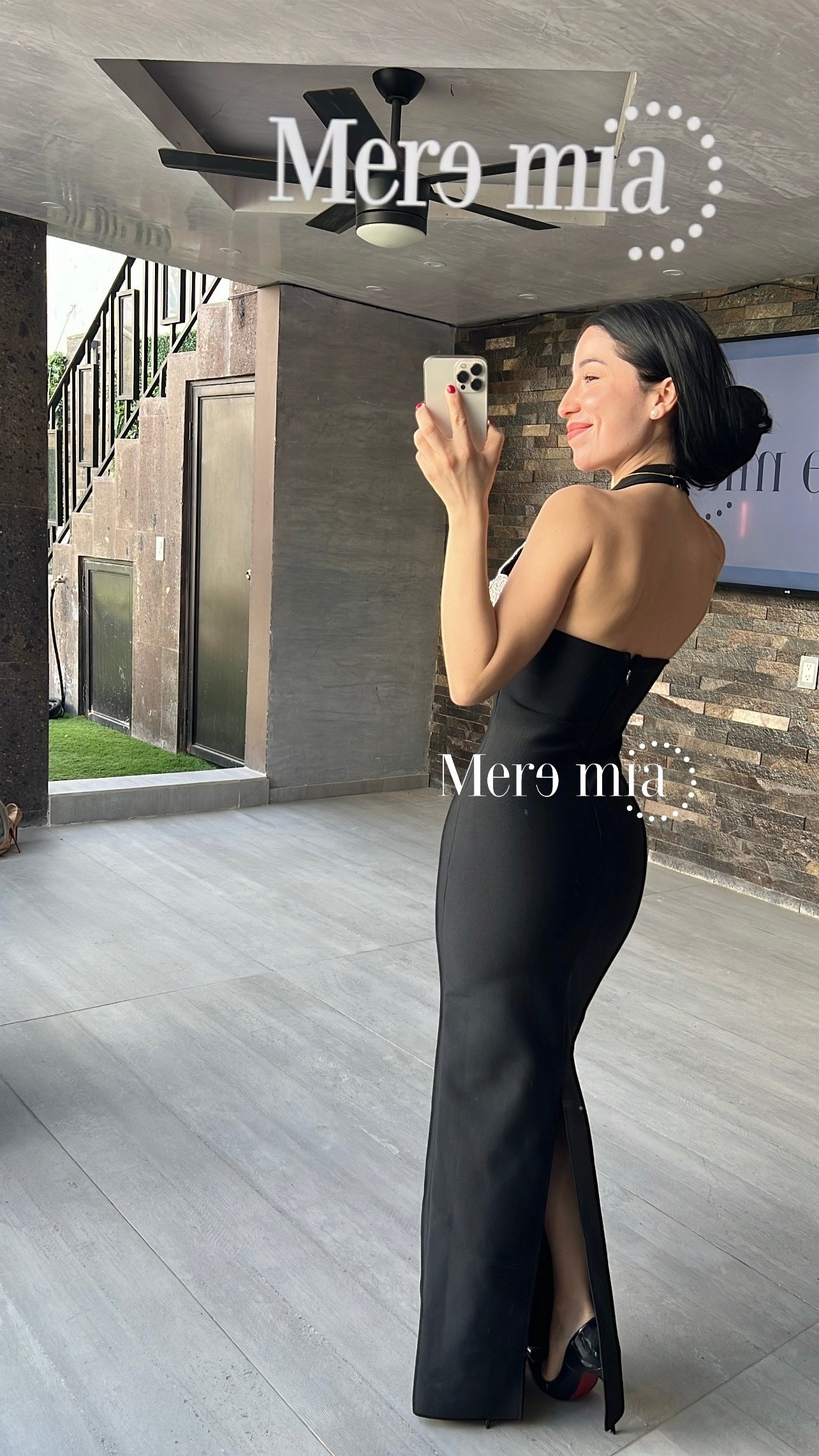 Vestido negro flores