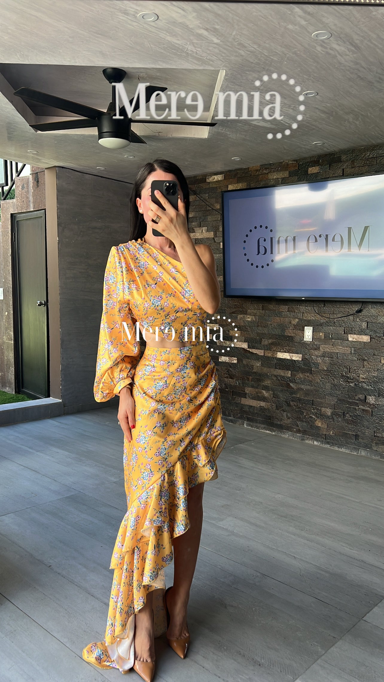 Vestido amarillo flores