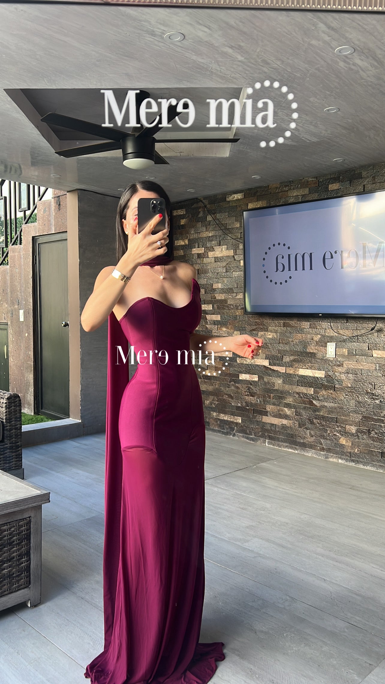 Vestido tinto strapp