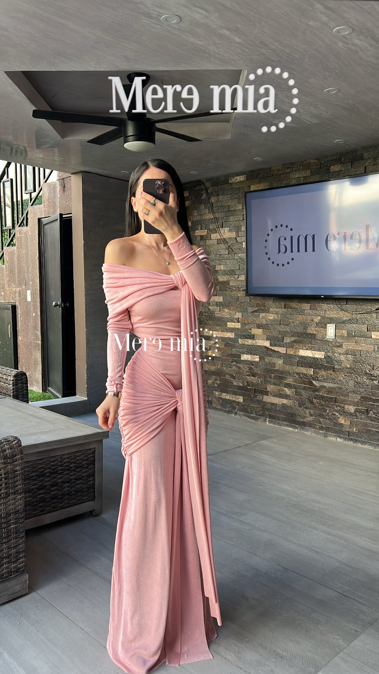 Vestido ml lado nudo