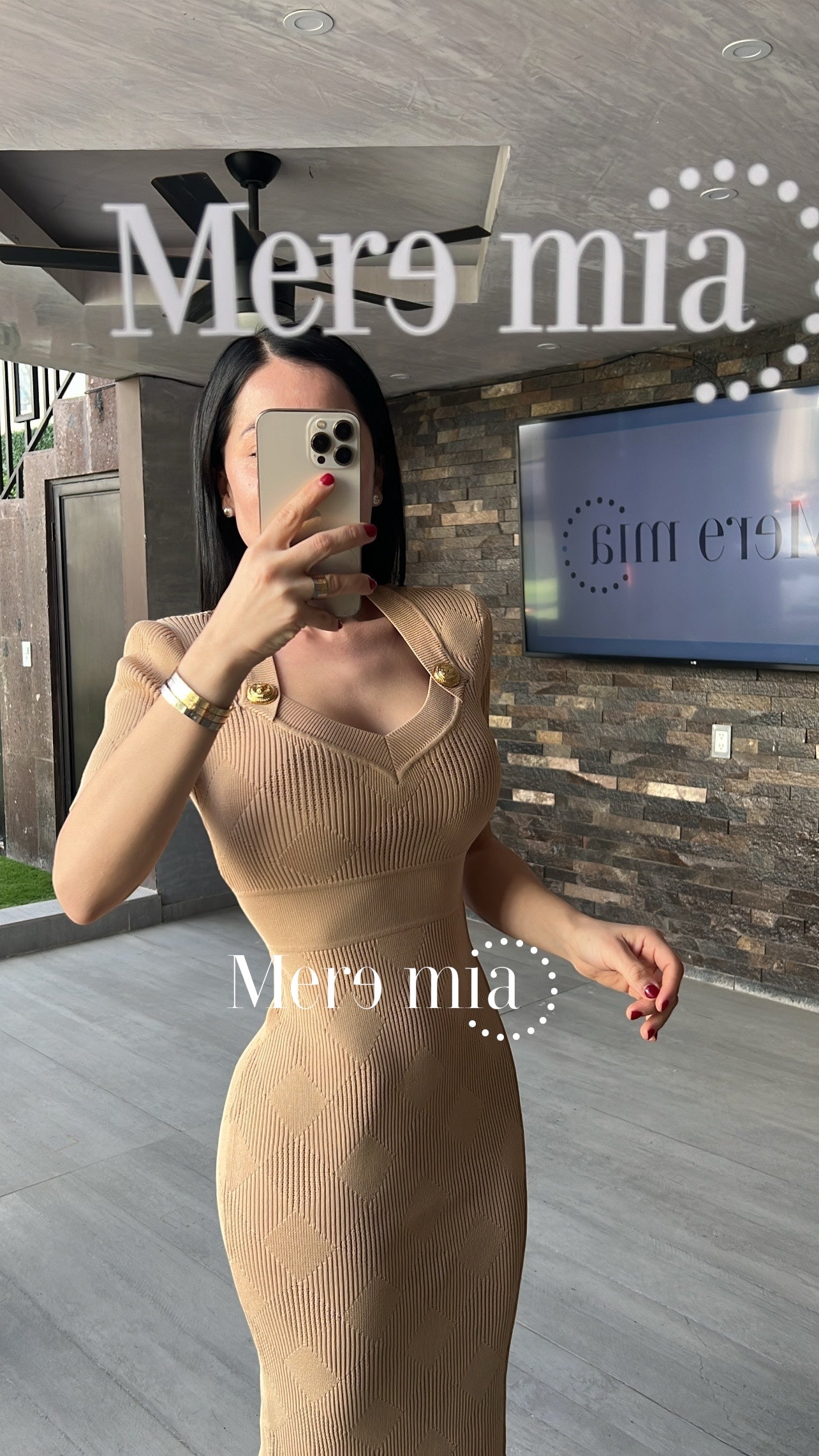 Vestido moka rayado V