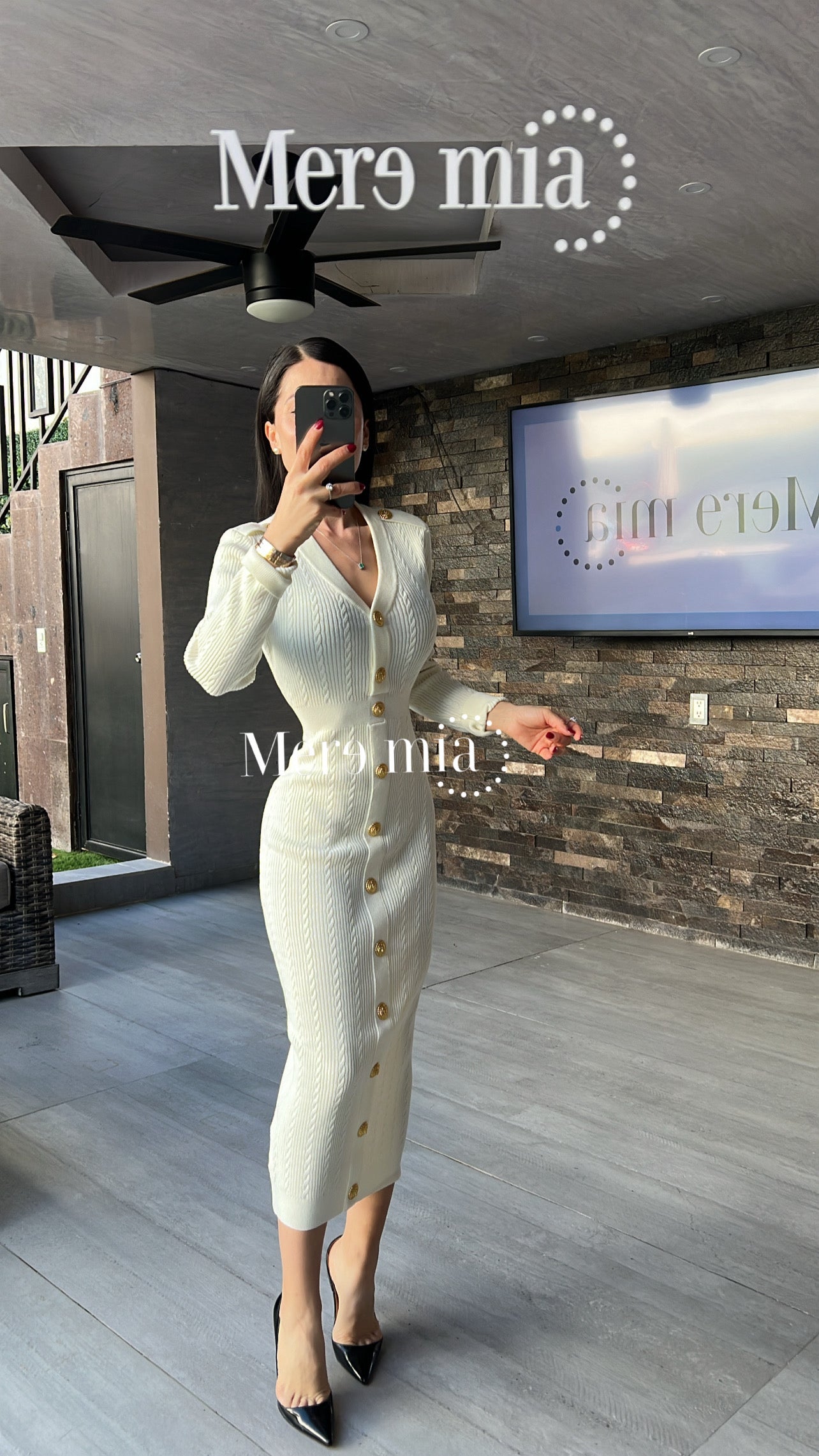 Vestido blanco b dorados