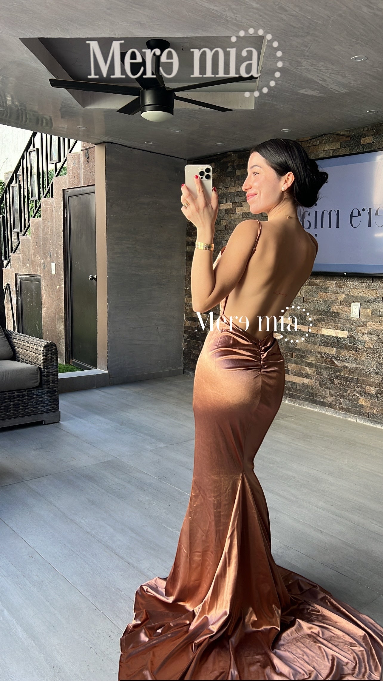 Vestido cobre espalda sat