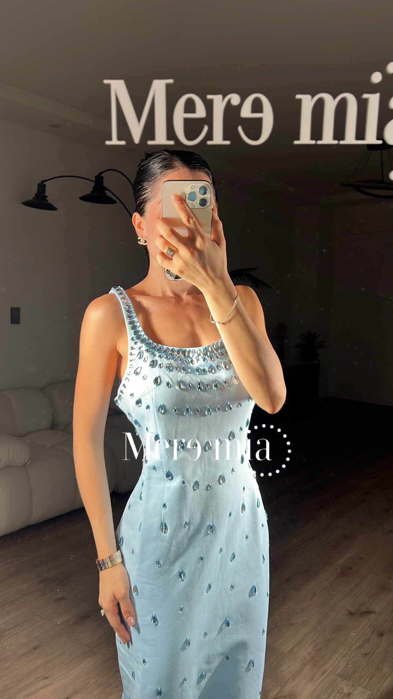Vestido azul apl azules