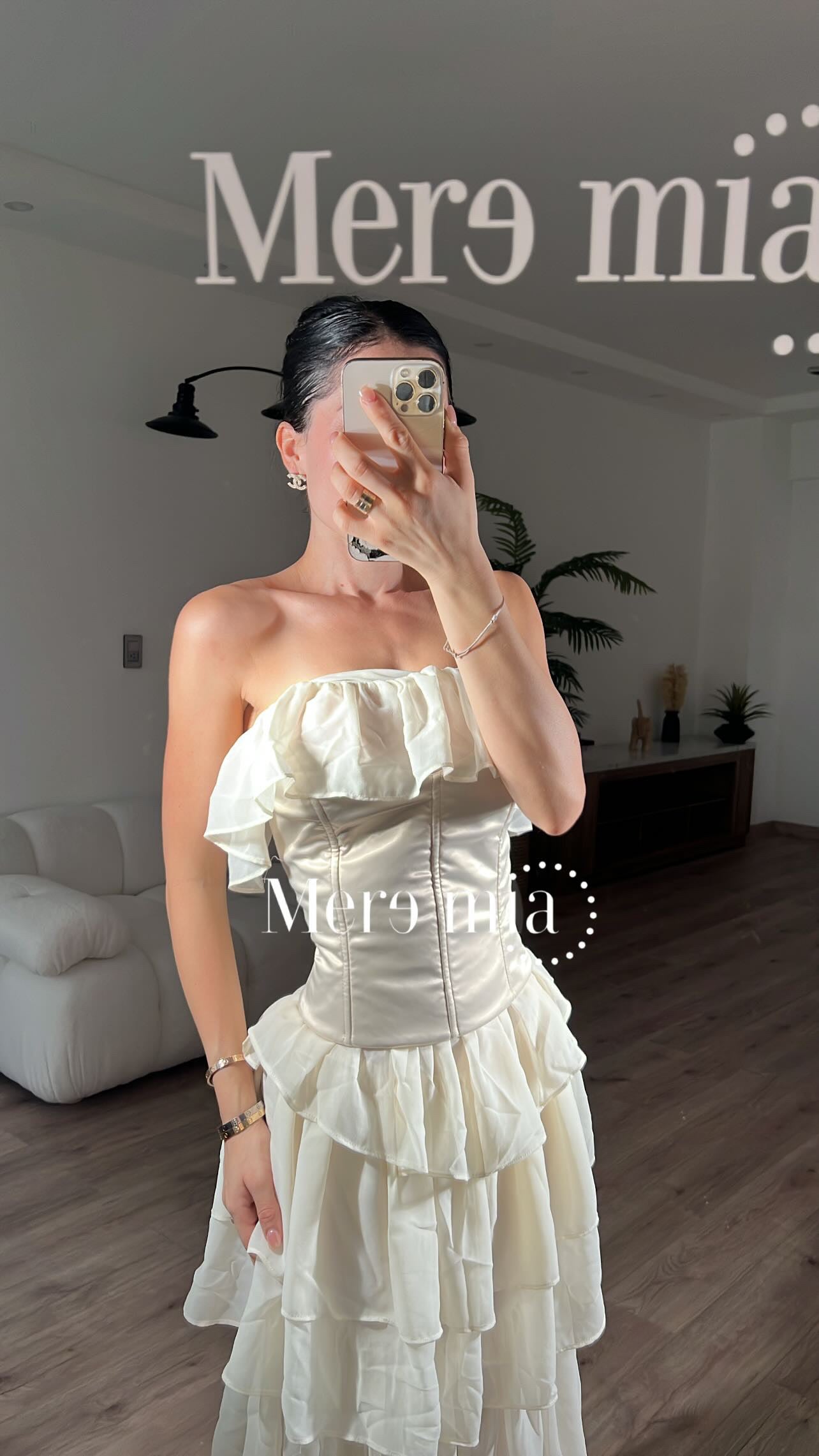 Vestido olanes nude