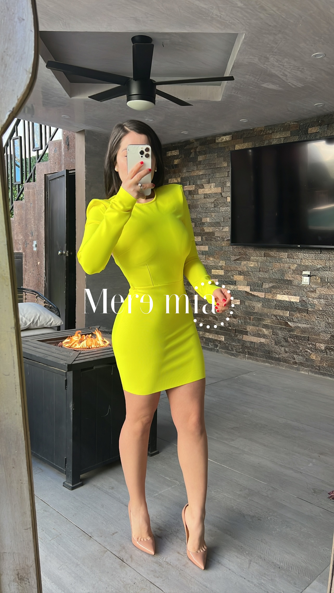 Vestido amarillo ml espalda