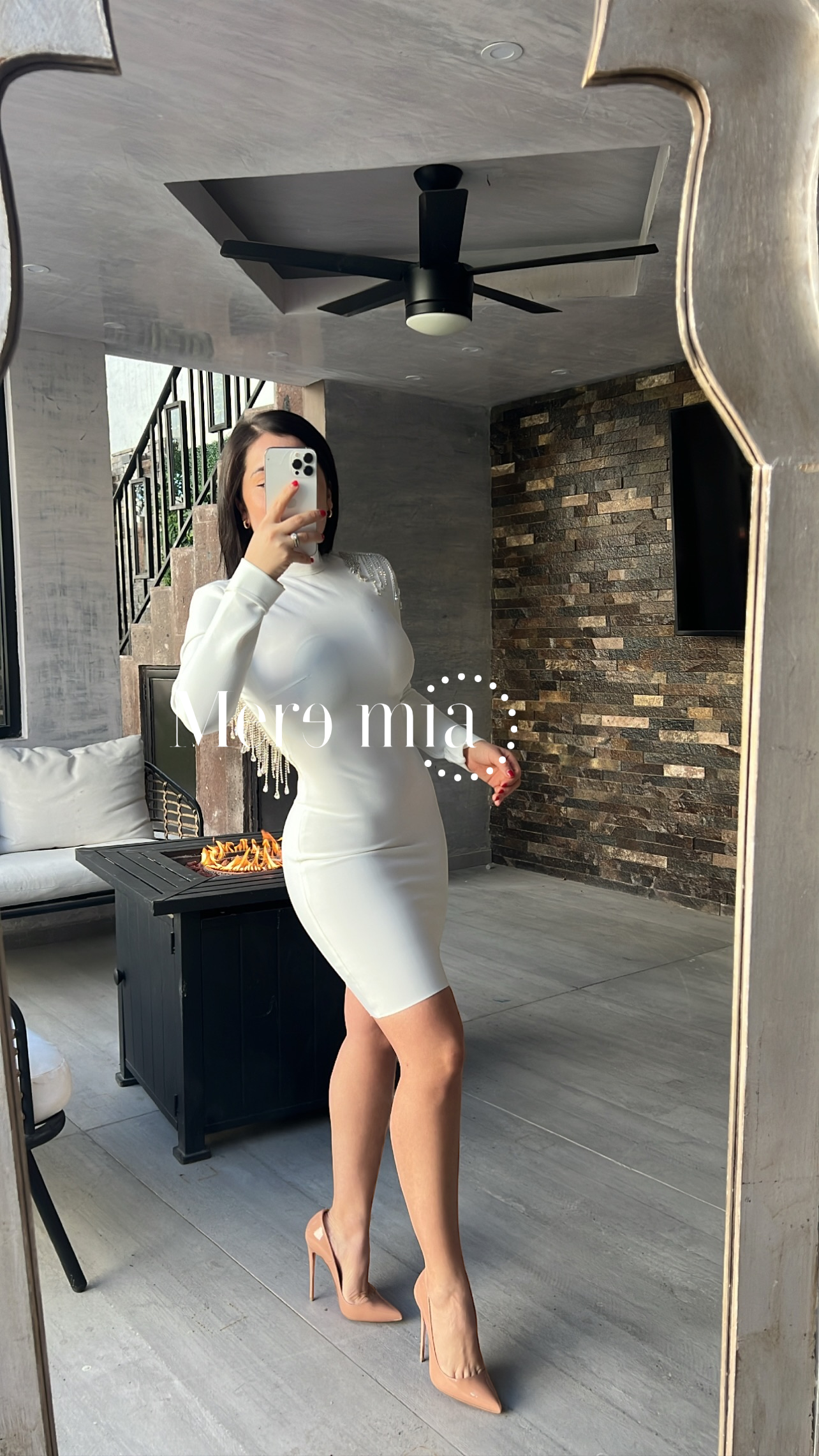 Vestido espalda con brillos bandage