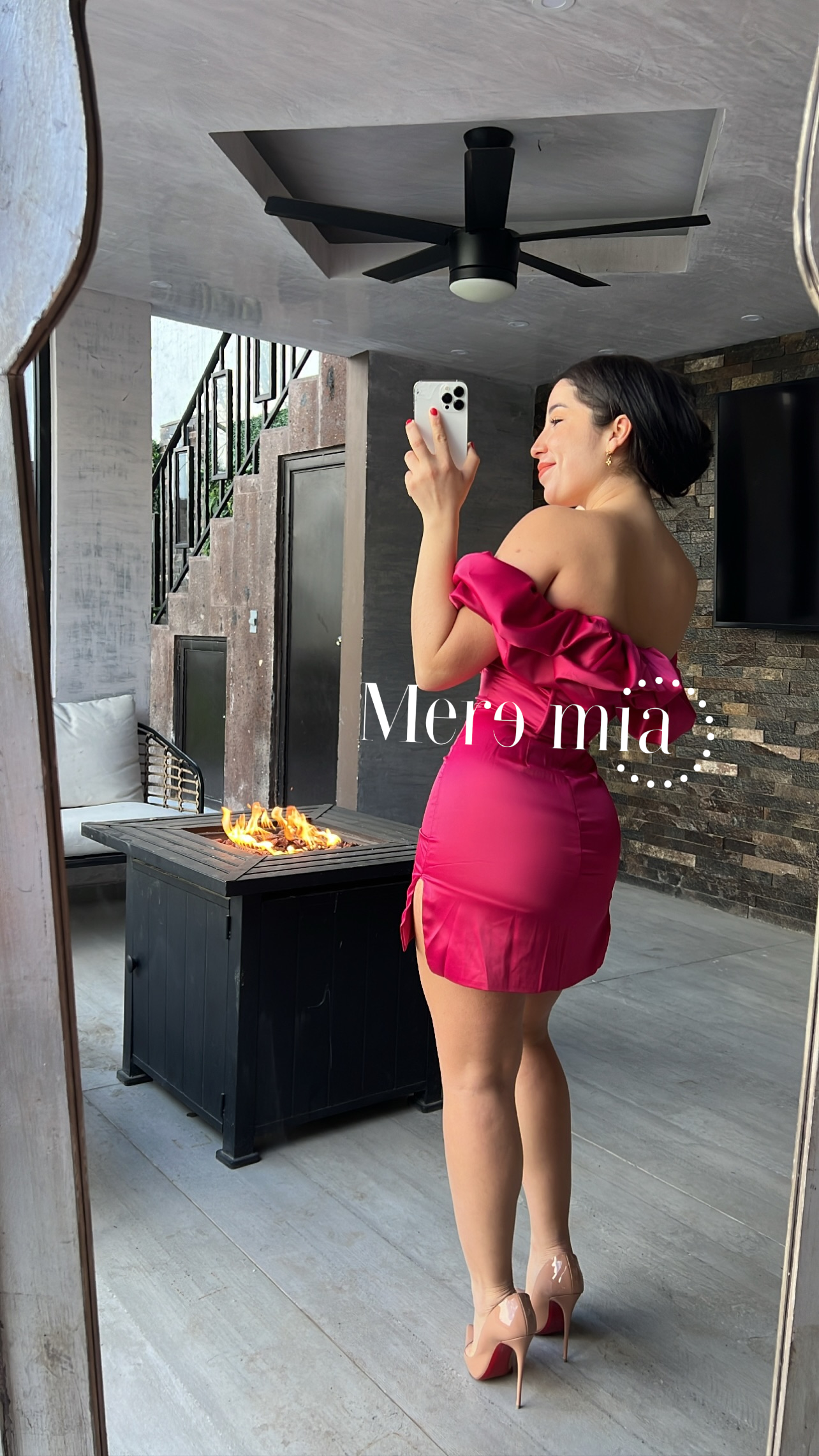 Vestido corto con Olán