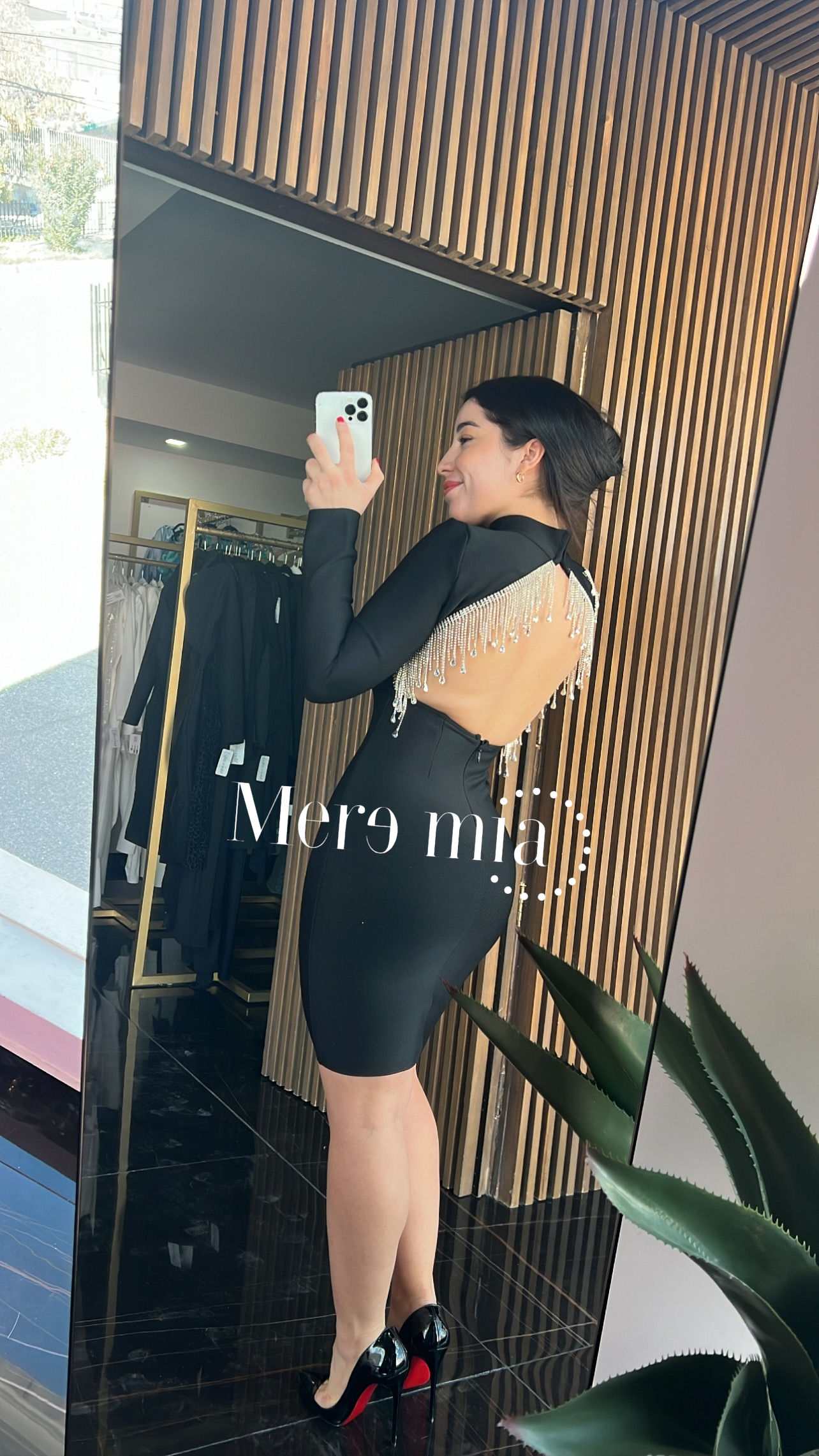 Vestido espalda con brillos bandage