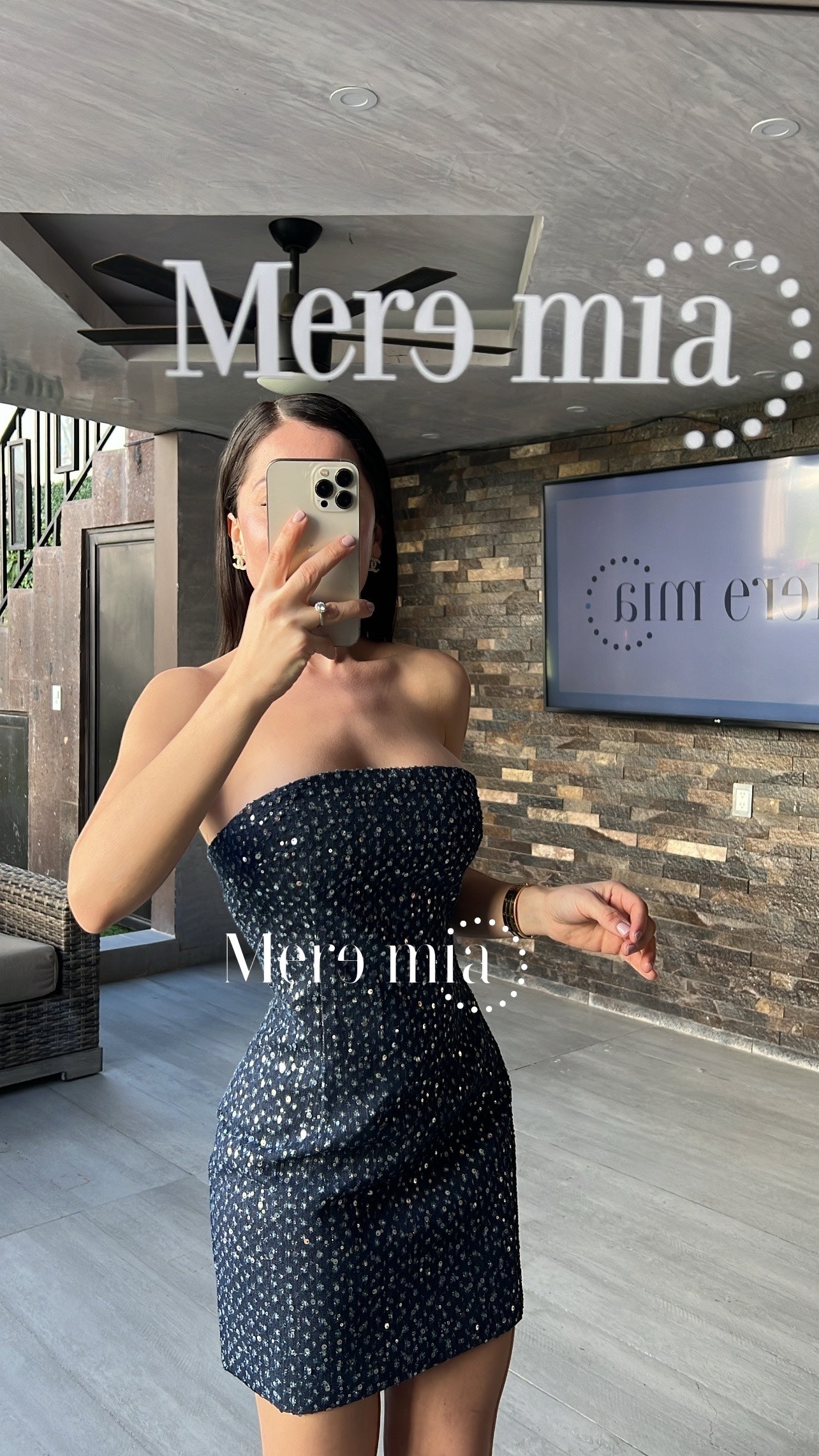 Vestido corto brillos