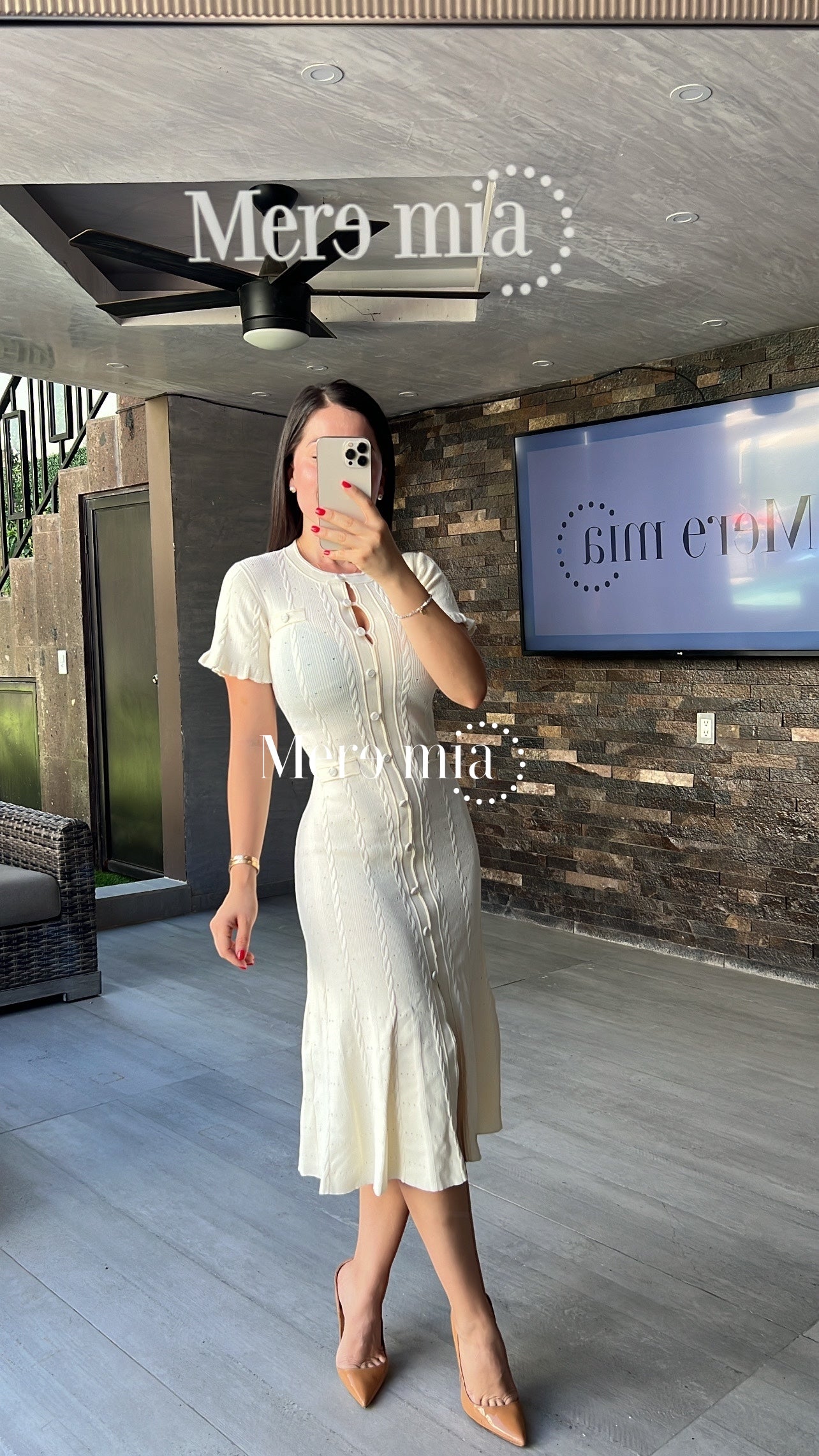 Vestido ivory mc botones