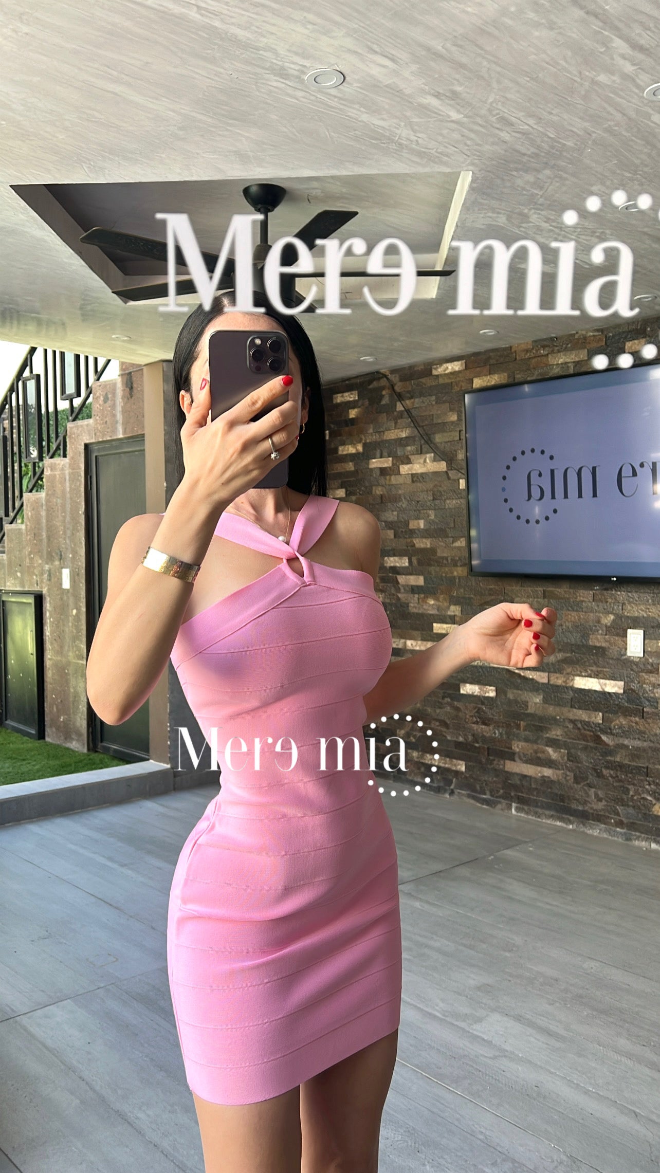 Vestido rosa tirantes V