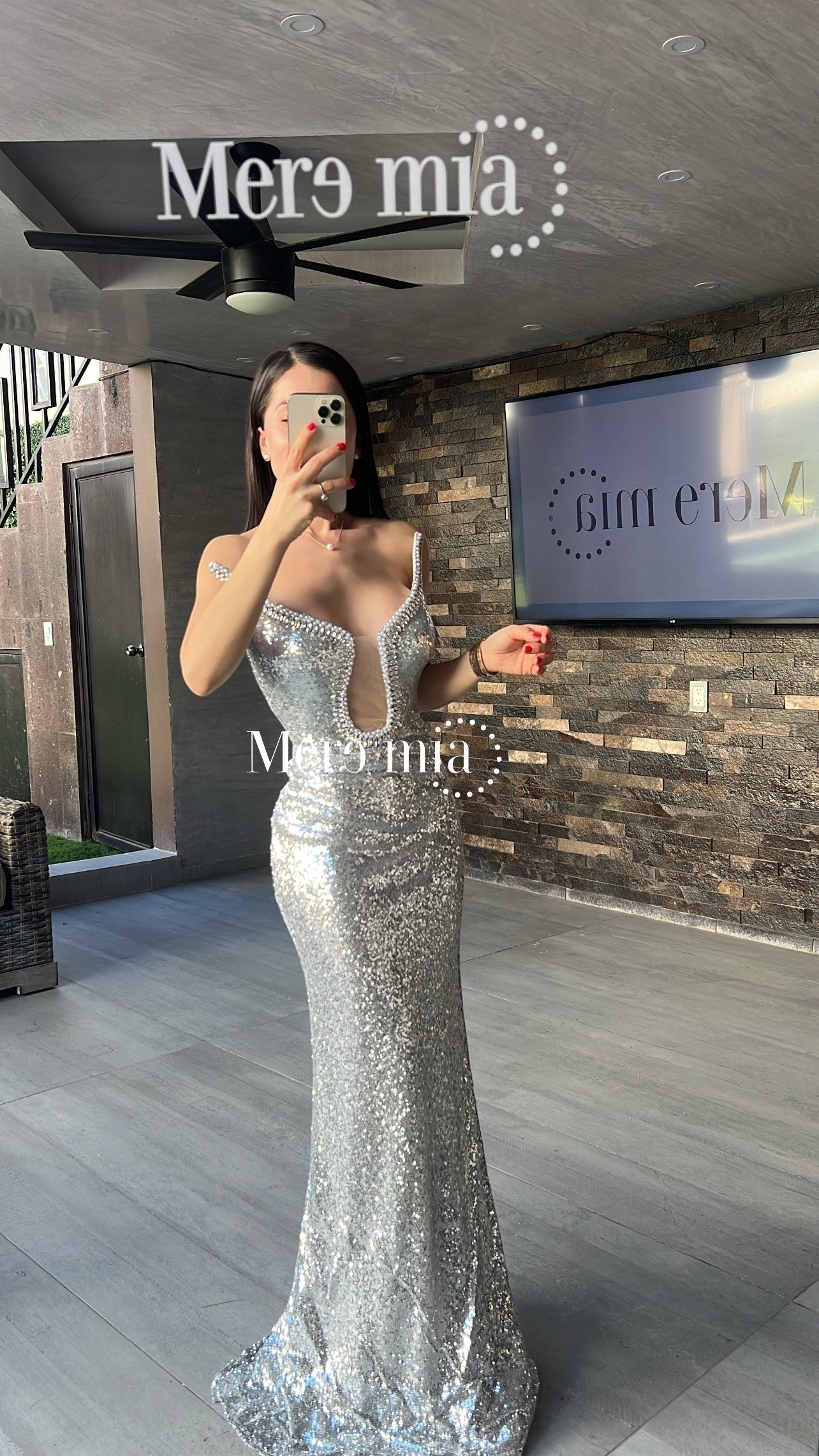 Vestido plata lent U