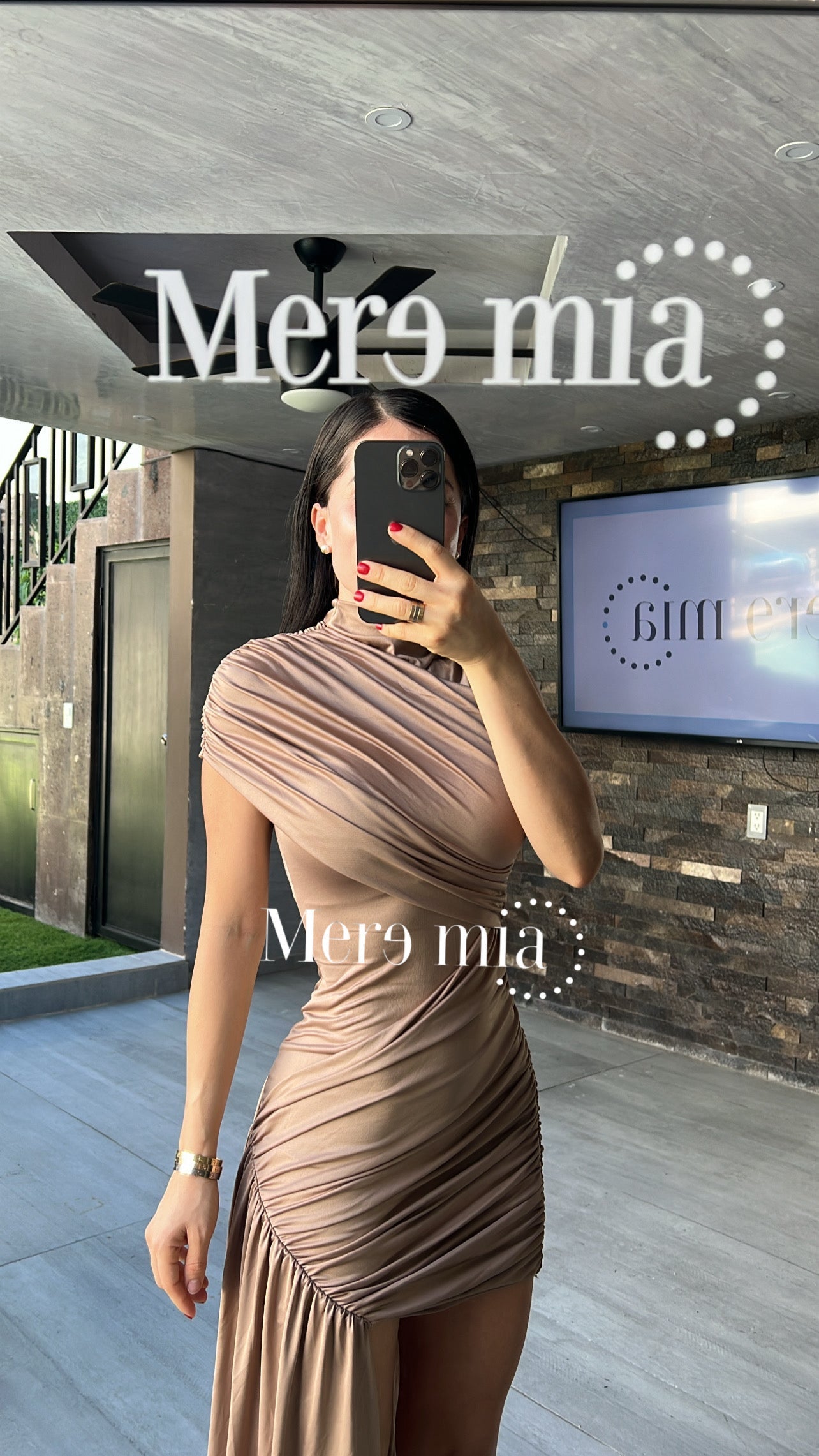 Vestido cruzado estola