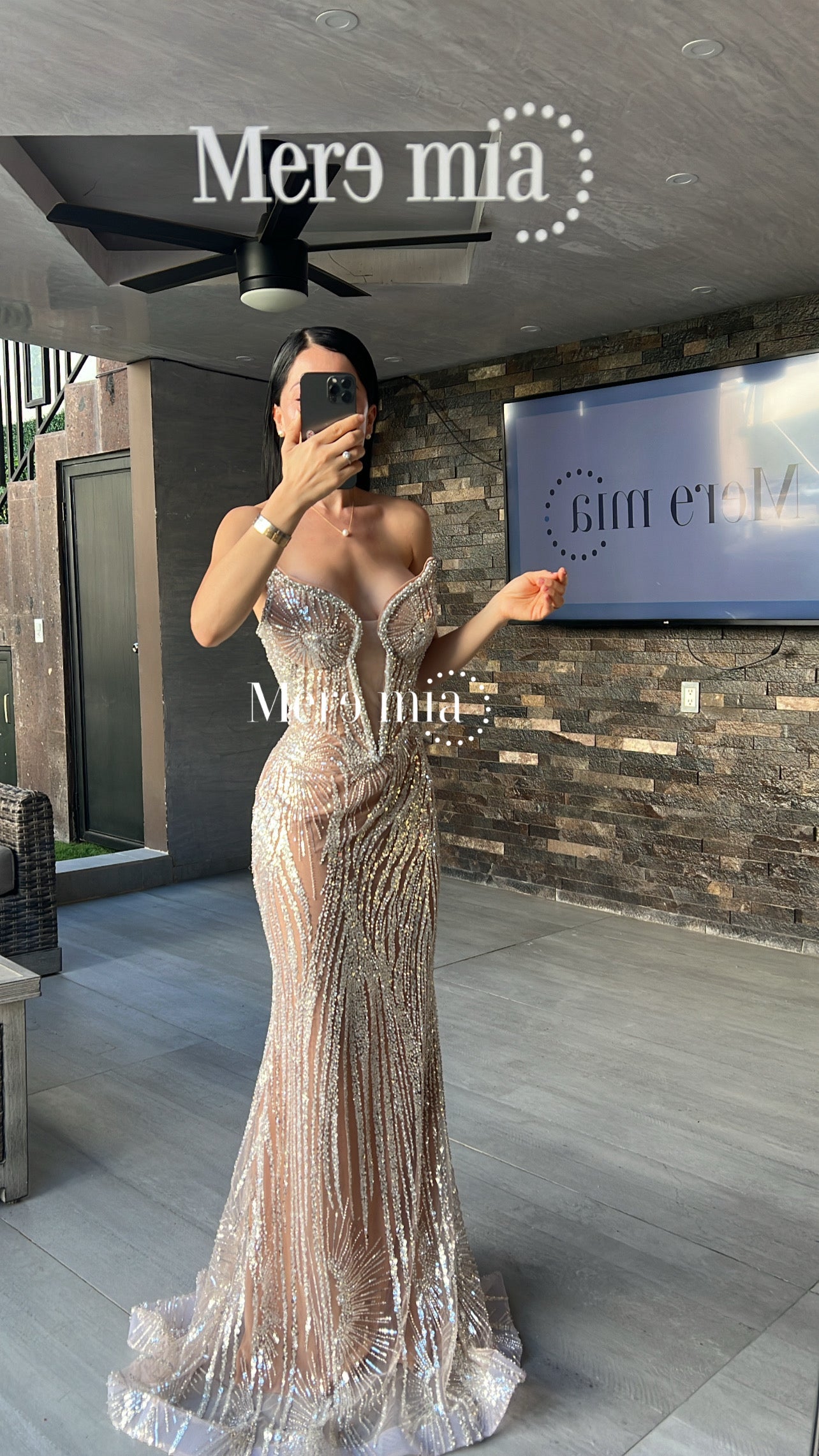 Vestido moka plata malla