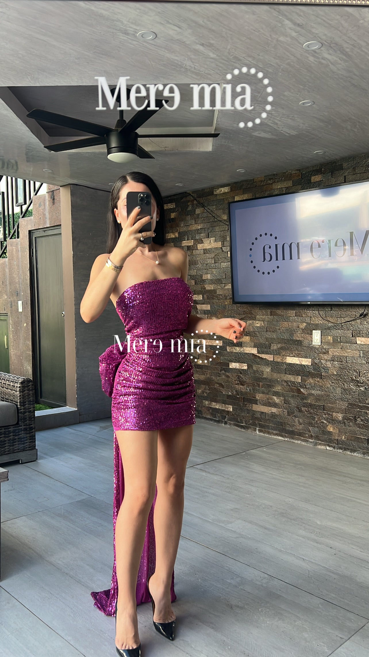 Vestido morado moño lent