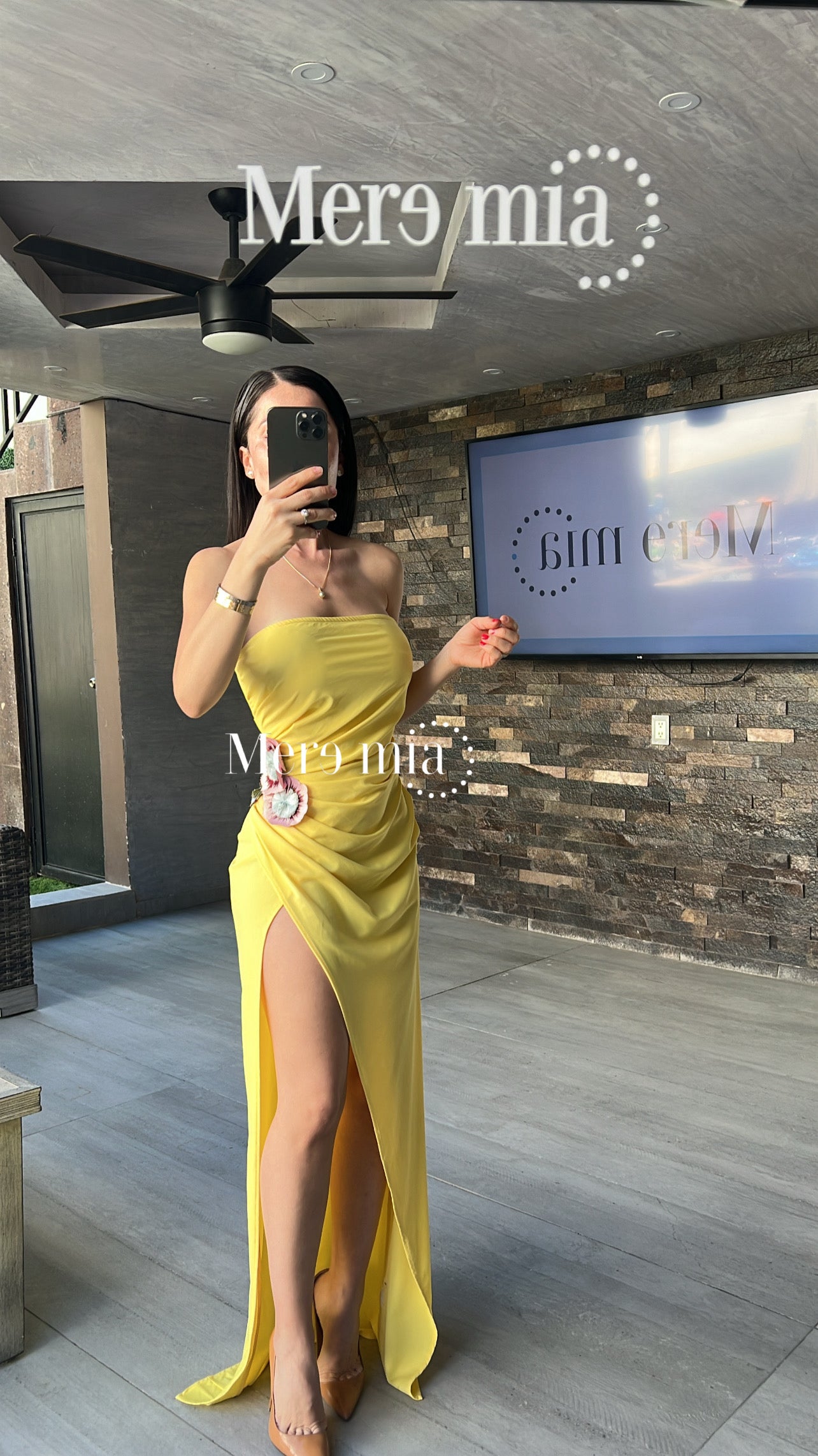 Vestido amarillo flor