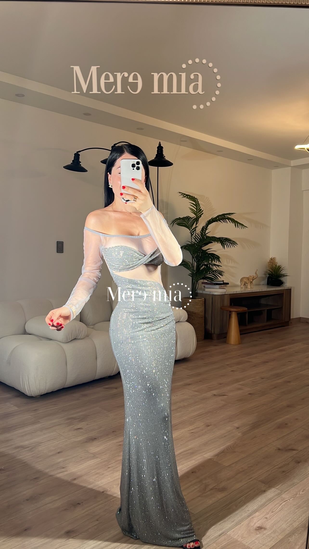 Vestido puntos malla ml