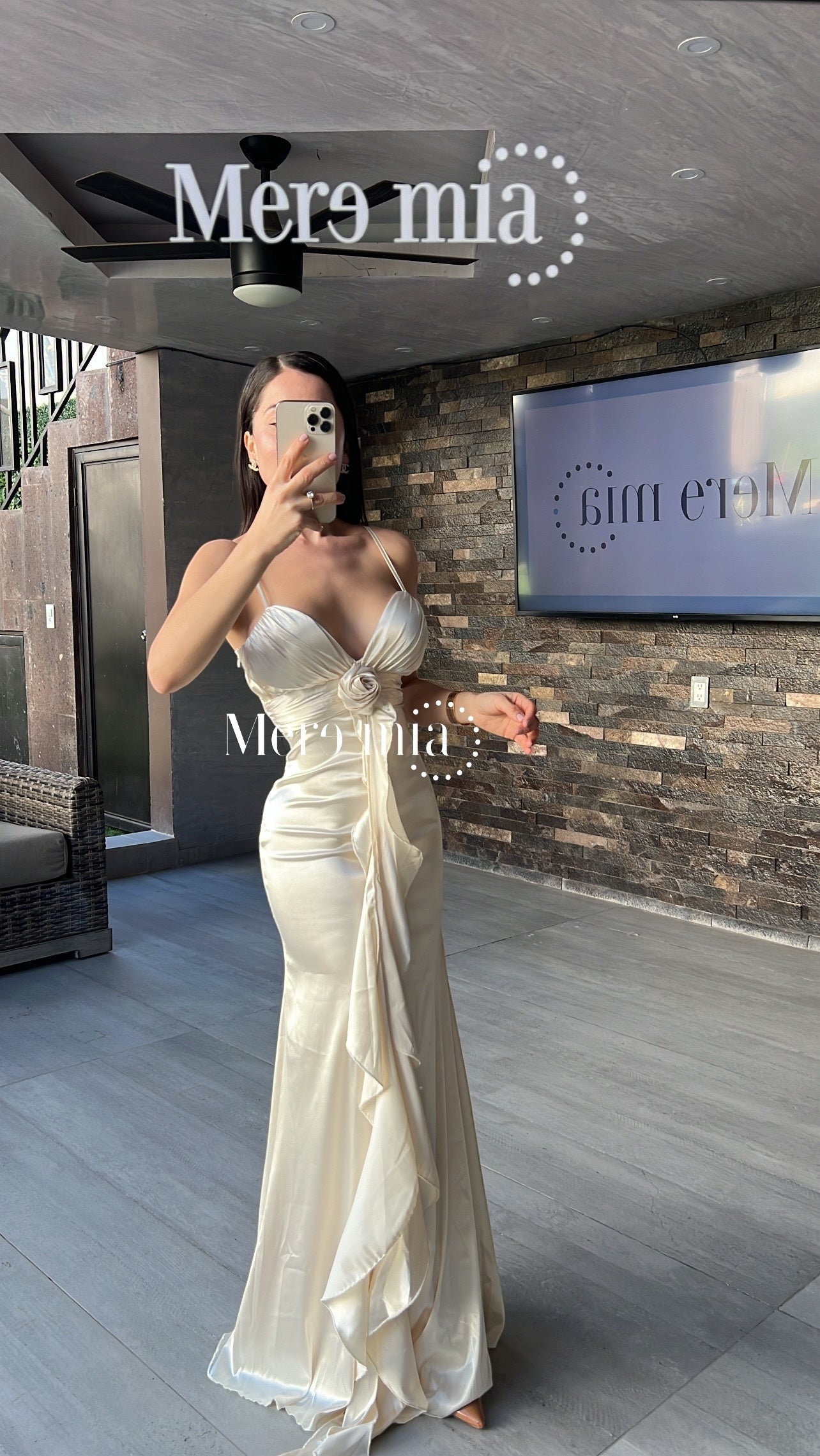 Vestido perla sat flor