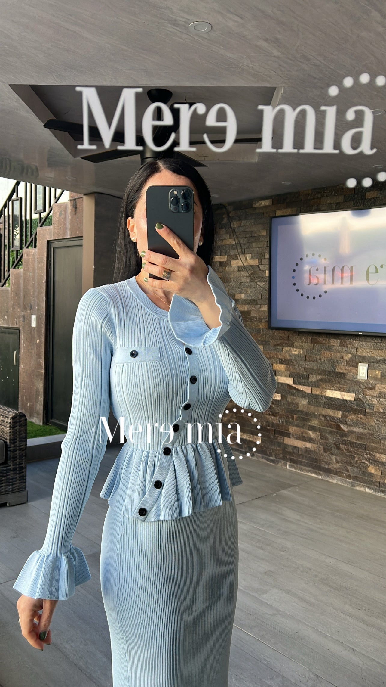 Conjunto azul olanes asim