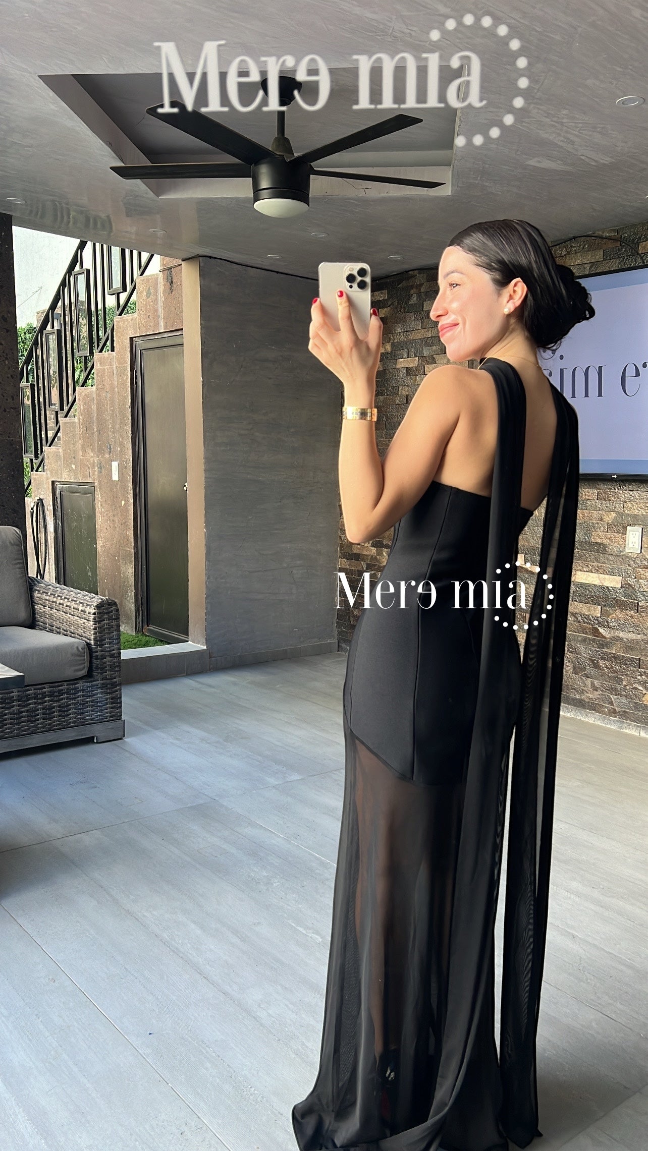 Vestido negro malla