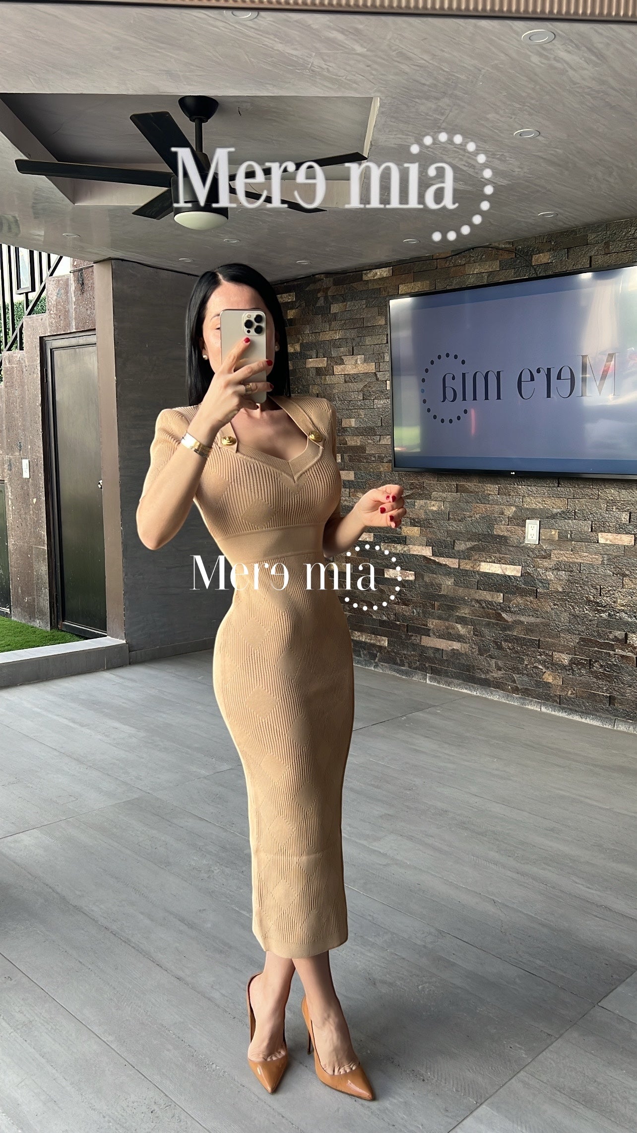 Vestido moka rayado V