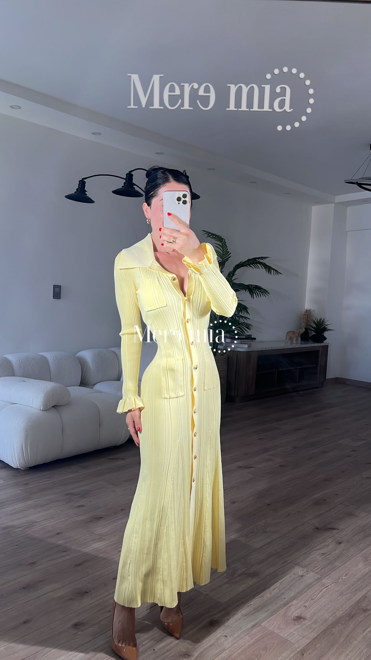 Vestido amarillo rayado ml