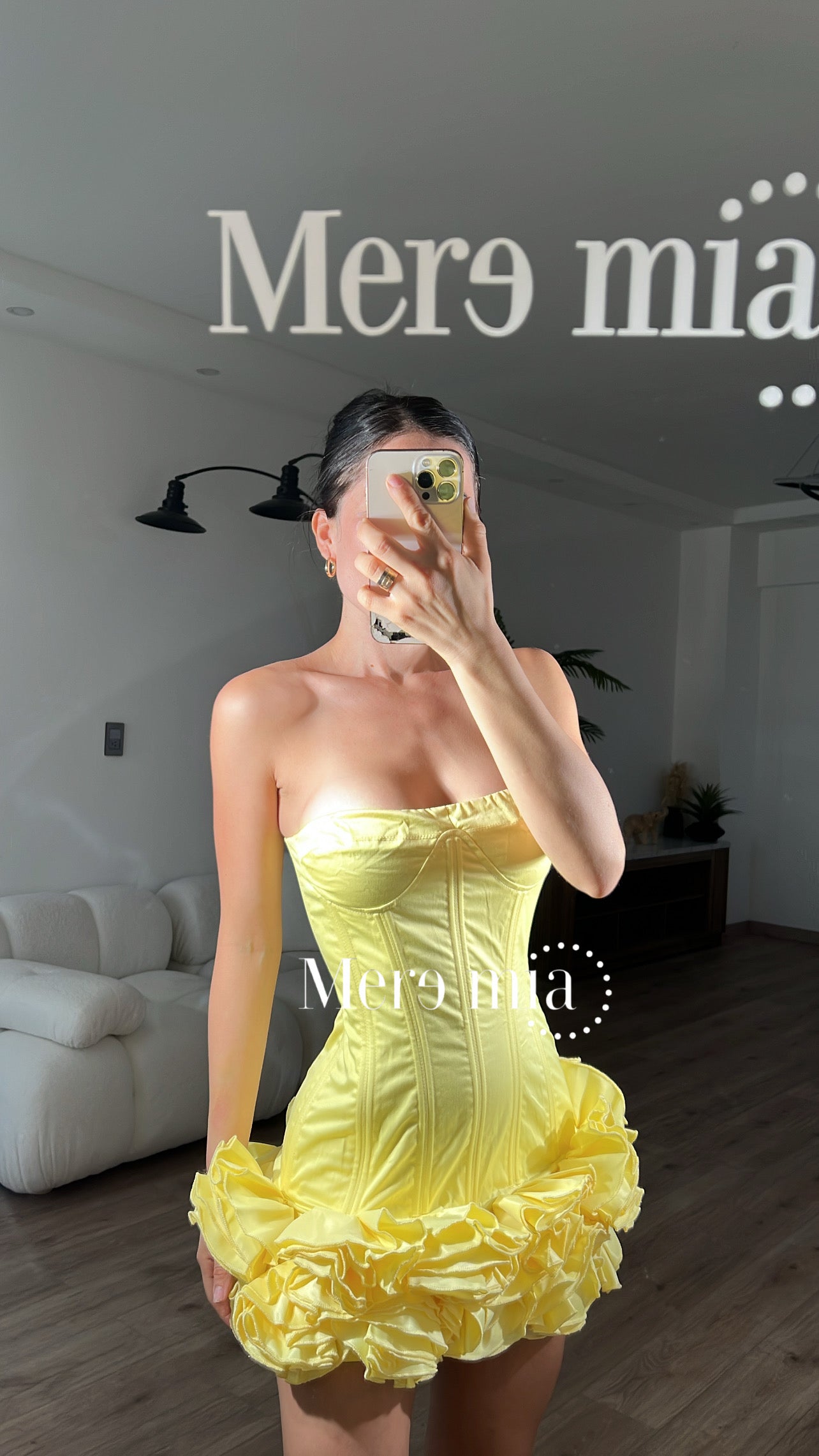 Vestido amarillo flores